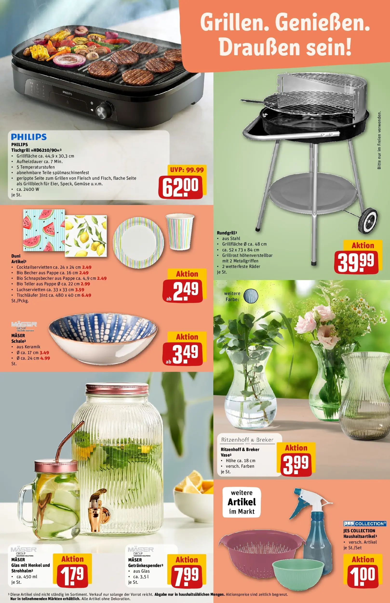 REWE Prospekt ab 12.04.2026 zum Blättern » Angebote | Seite: 33 | Produkte: Philips, Grill, Vase, Gemüse