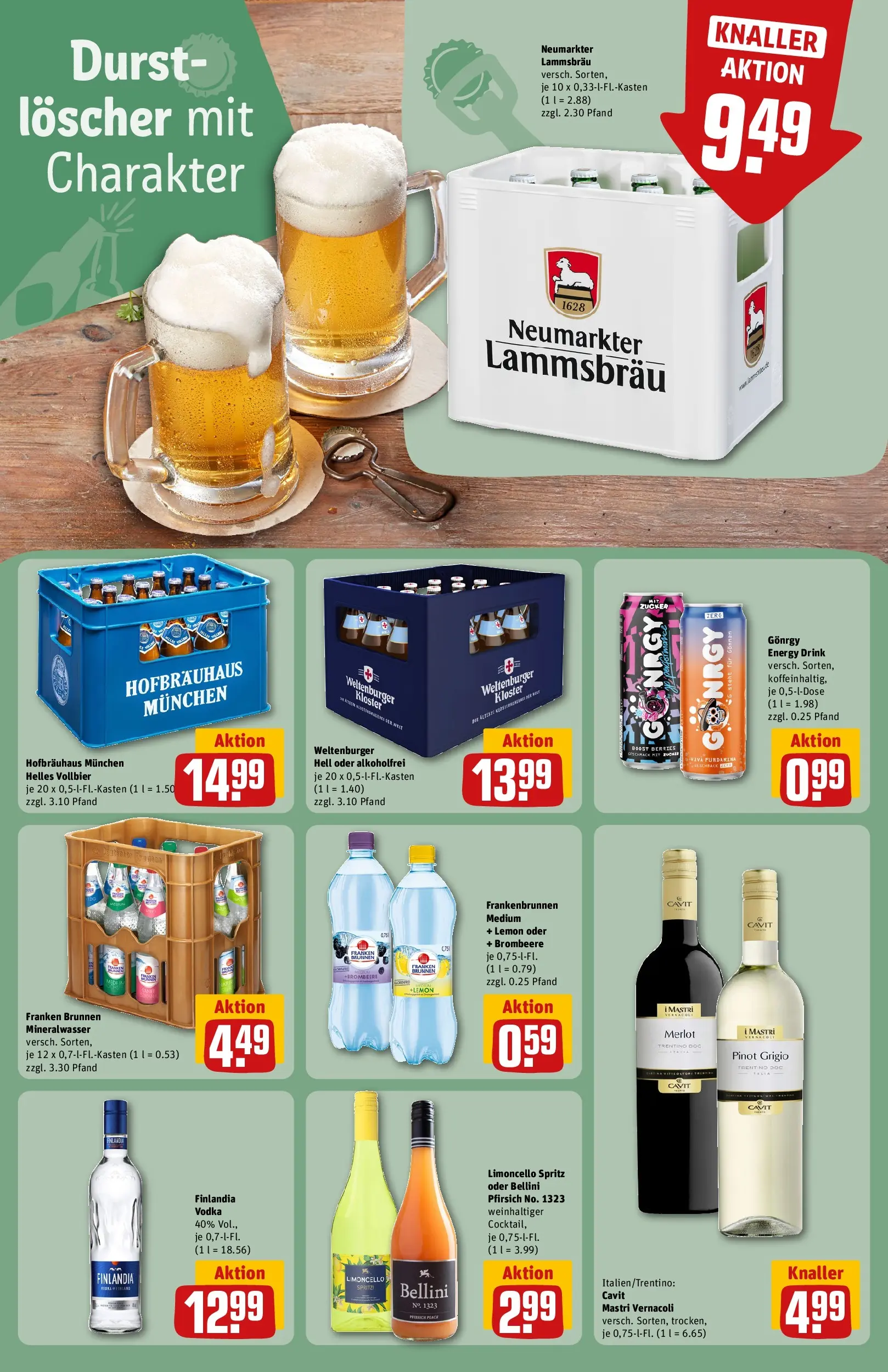 REWE Prospekt ab 12.04.2026 zum Blättern » Angebote | Seite: 21 | Produkte: Energy, Merlot, Limoncello, Vodka