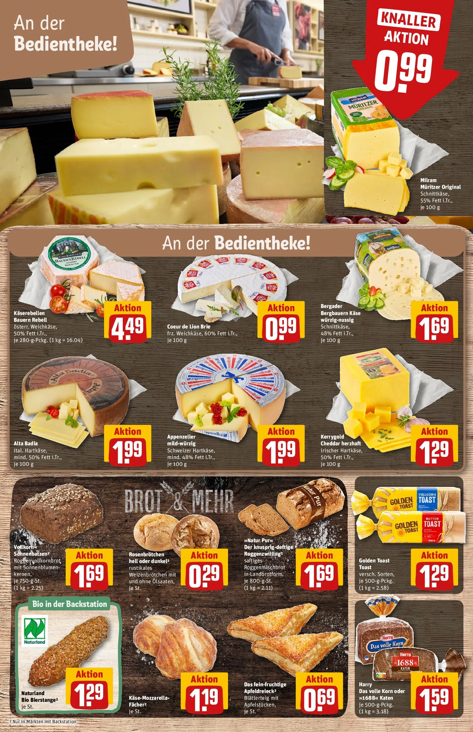 REWE Prospekt ab 12.04.2026 zum Blättern » Angebote | Seite: 11 | Produkte: Butter, Käse, Milram, Brot