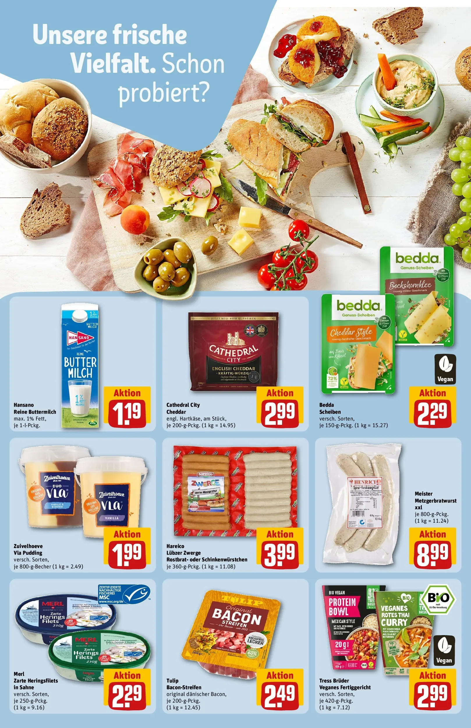 REWE Prospekt ab 12.04.2026 zum Blättern » Angebote | Seite: 19 | Produkte: Buttermilch, Milch, Pudding, Lubzer