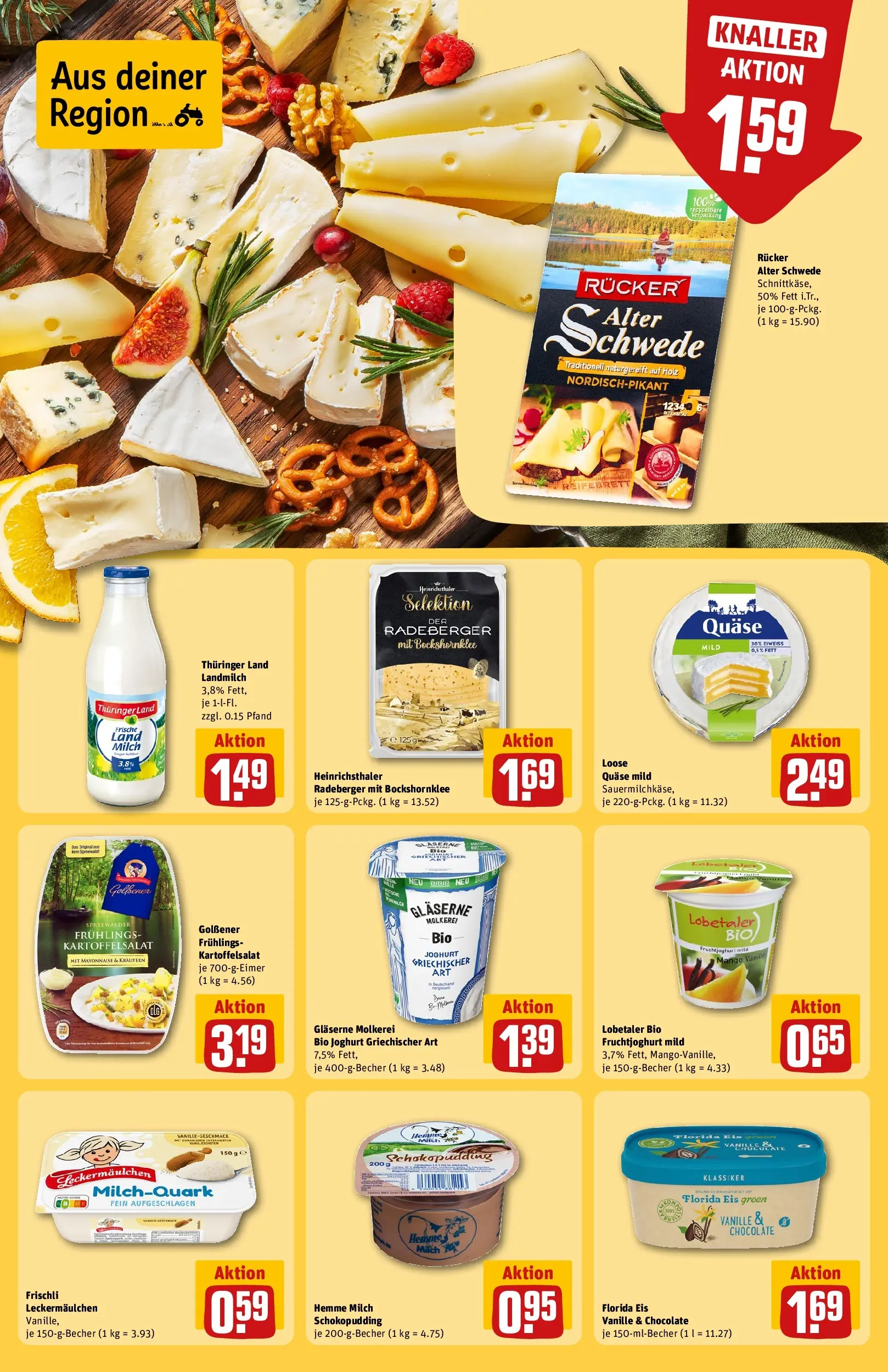 REWE Prospekt ab 12.04.2026 zum Blättern » Angebote | Seite: 19 | Produkte: Joghurt, Fruchtjoghurt, Mayonnaise, Eis