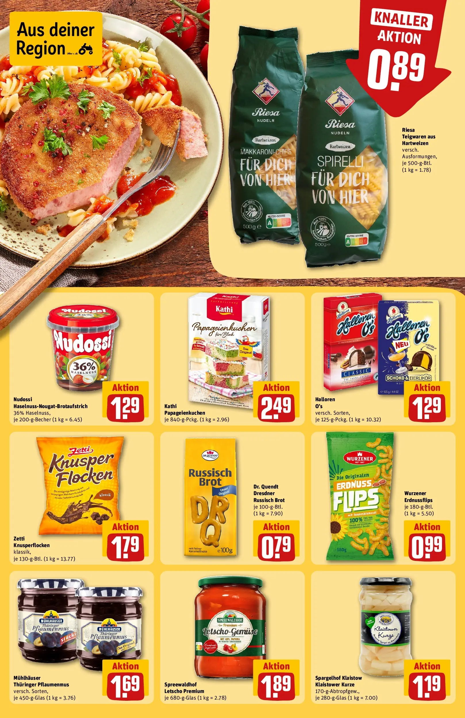 REWE Prospekt ab 12.04.2026 zum Blättern » Angebote | Seite: 20 | Produkte: Pasta, Brot, Nudeln, Flocken