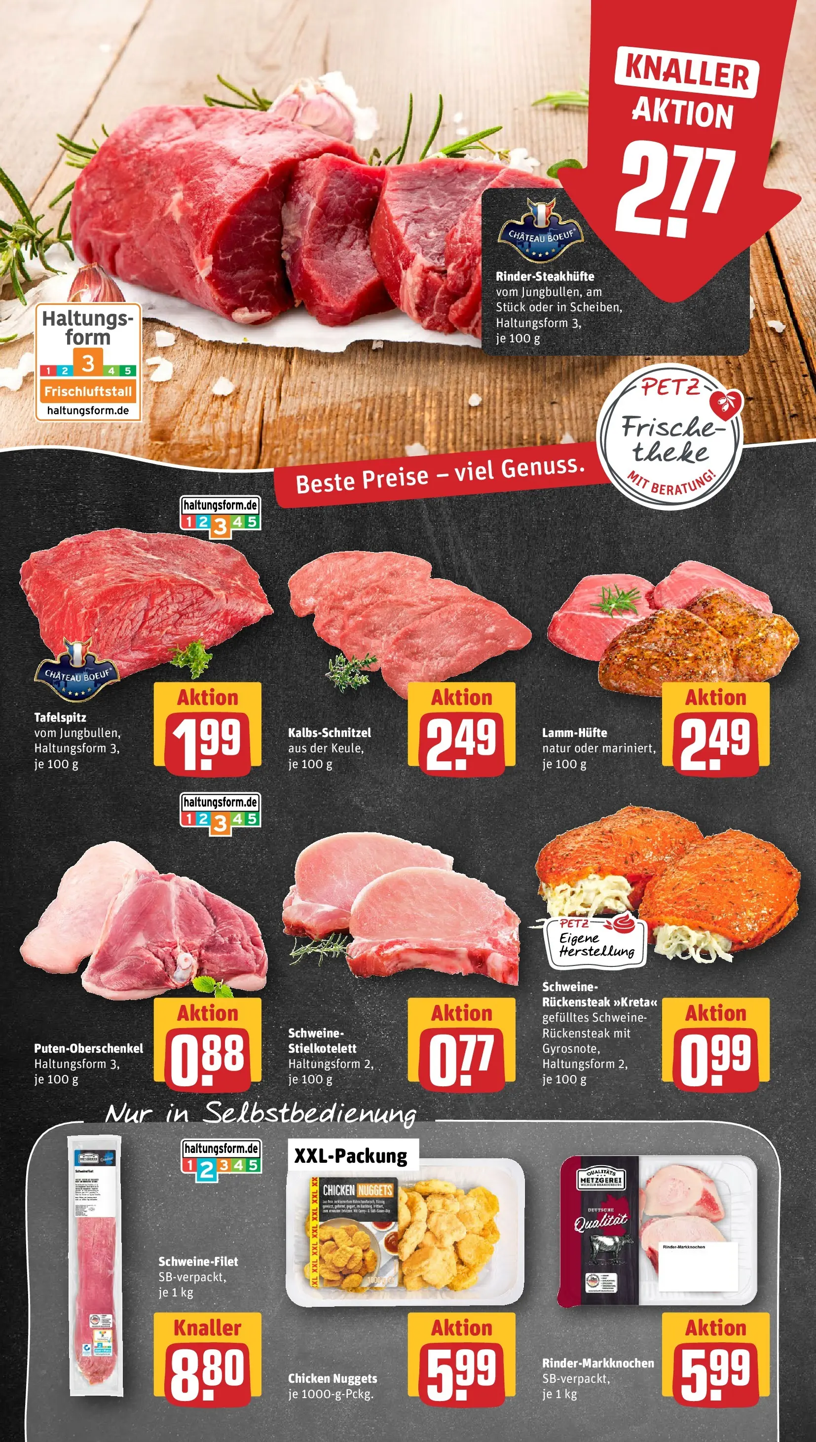 REWE Prospekt ab 12.04.2026 zum Blättern » Angebote | Seite: 8 | Produkte: Tafelspitz, Schweinefilet, Steak
