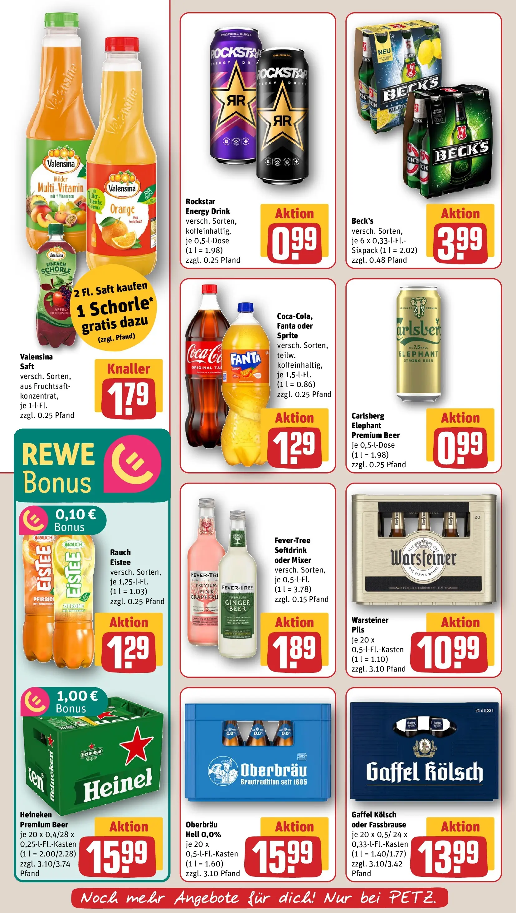 REWE Prospekt ab 12.04.2026 zum Blättern » Angebote | Seite: 20 | Produkte: Mixer, Sprite, Rockstar, Warsteiner