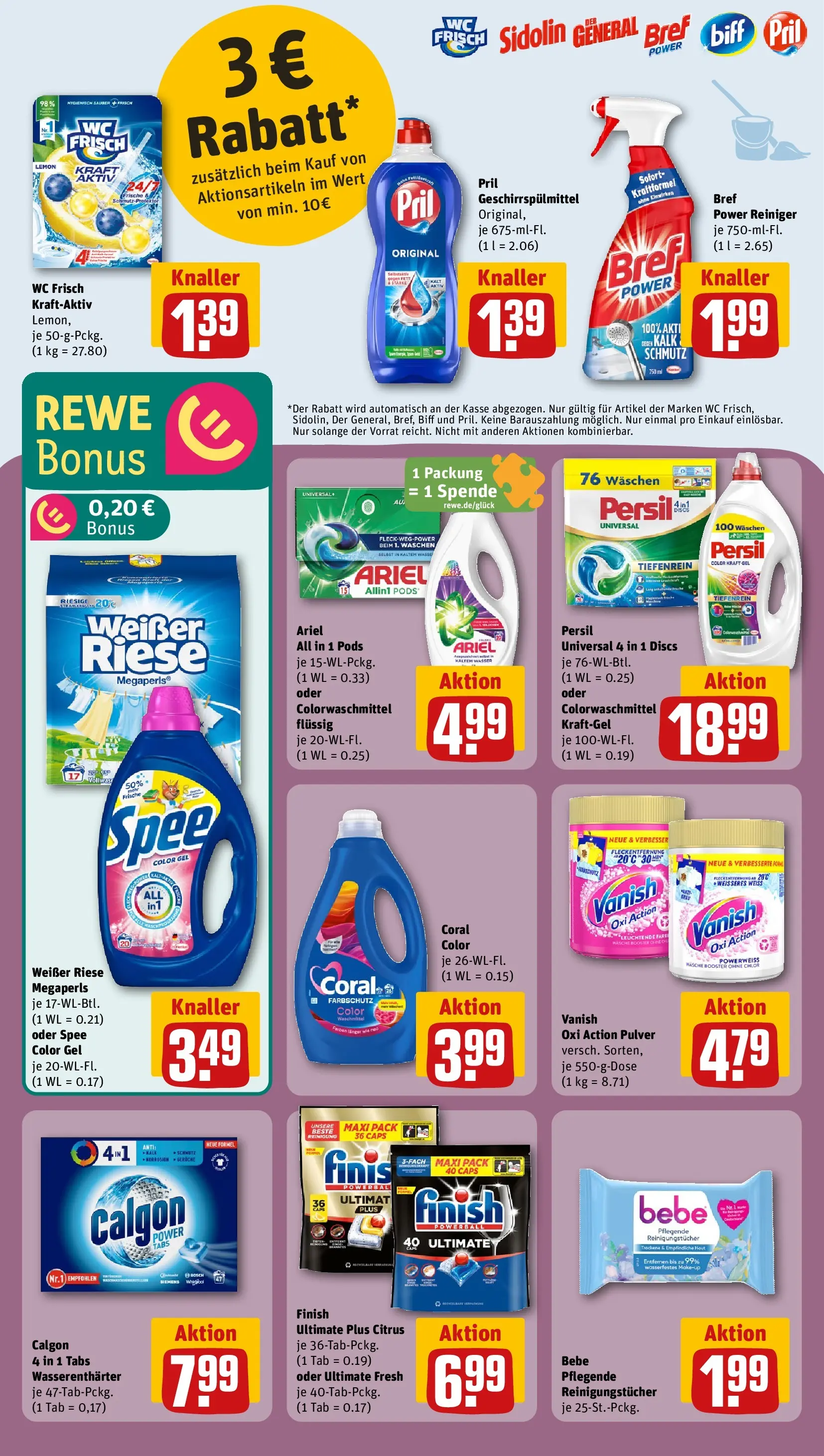 REWE Prospekt ab 12.04.2026 zum Blättern » Angebote | Seite: 28 | Produkte: Ariel, Finish, Wc frisch, Pril