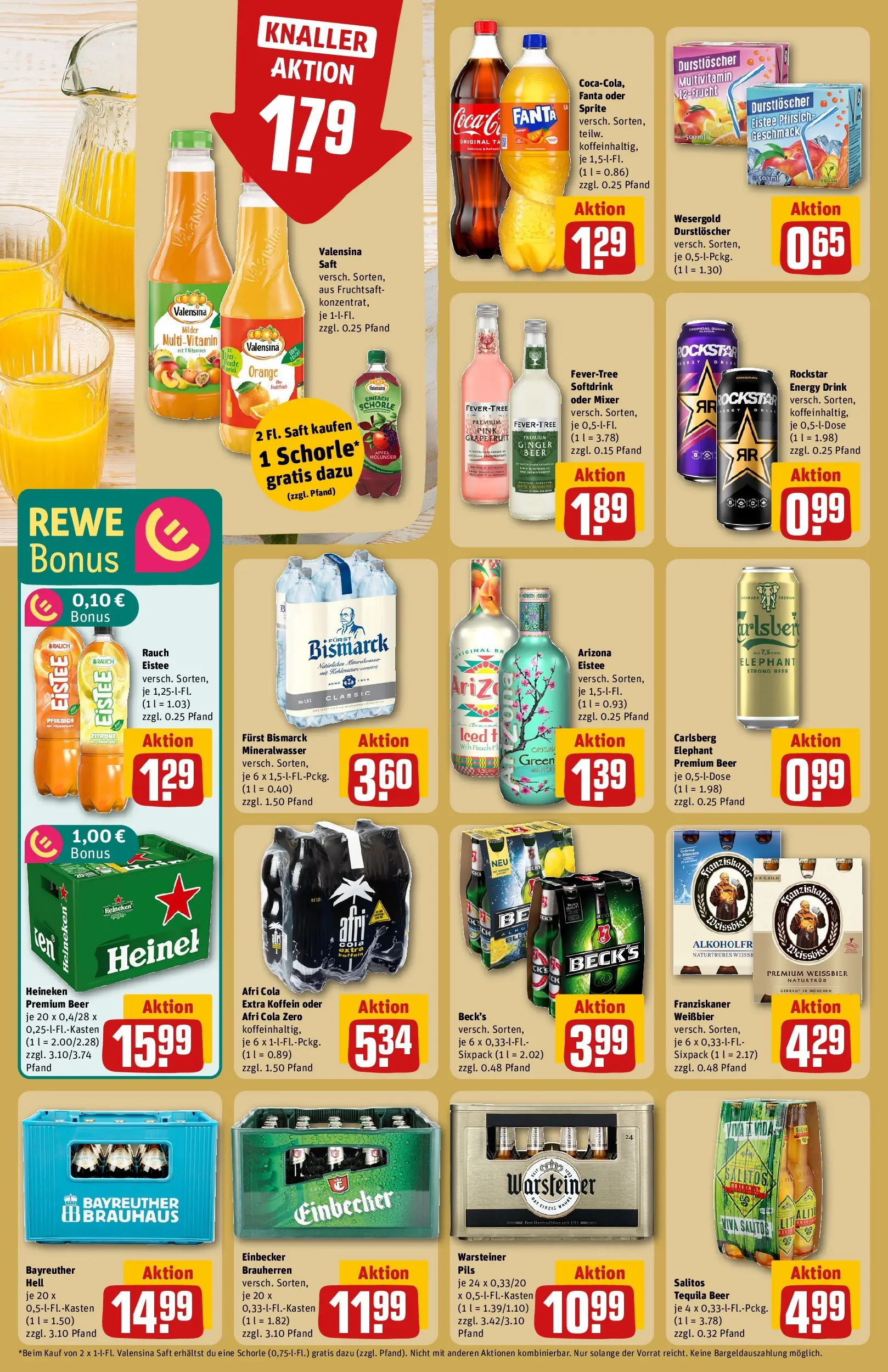 REWE Prospekt ab 12.04.2026 zum Blättern » Angebote | Seite: 20 | Produkte: Bayreuther hell, Durstloscher, Pils, Grapefruit