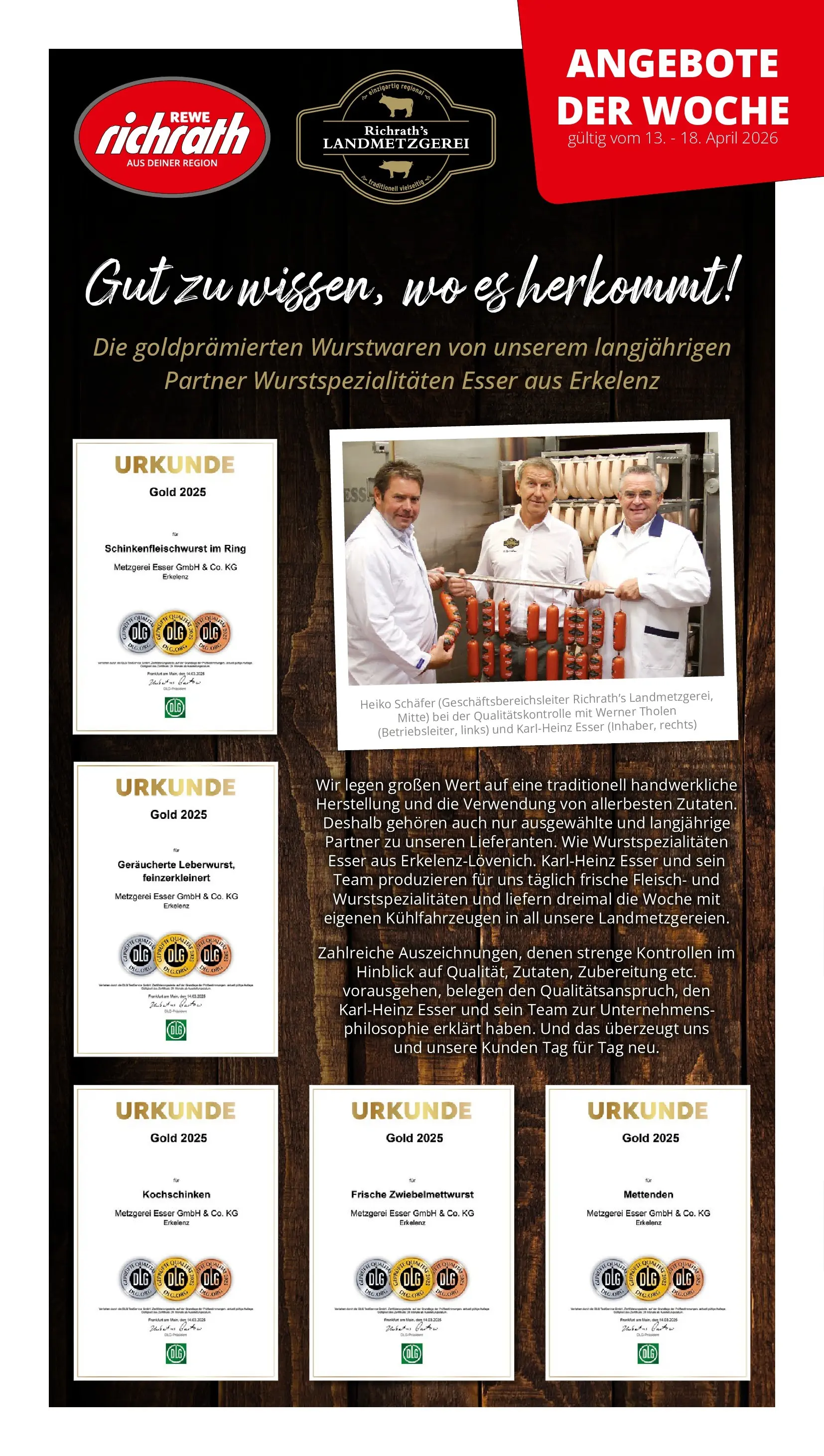 REWE Prospekt ab 12.04.2026 zum Blättern » Angebote | Seite: 1 | Produkte: Fleisch