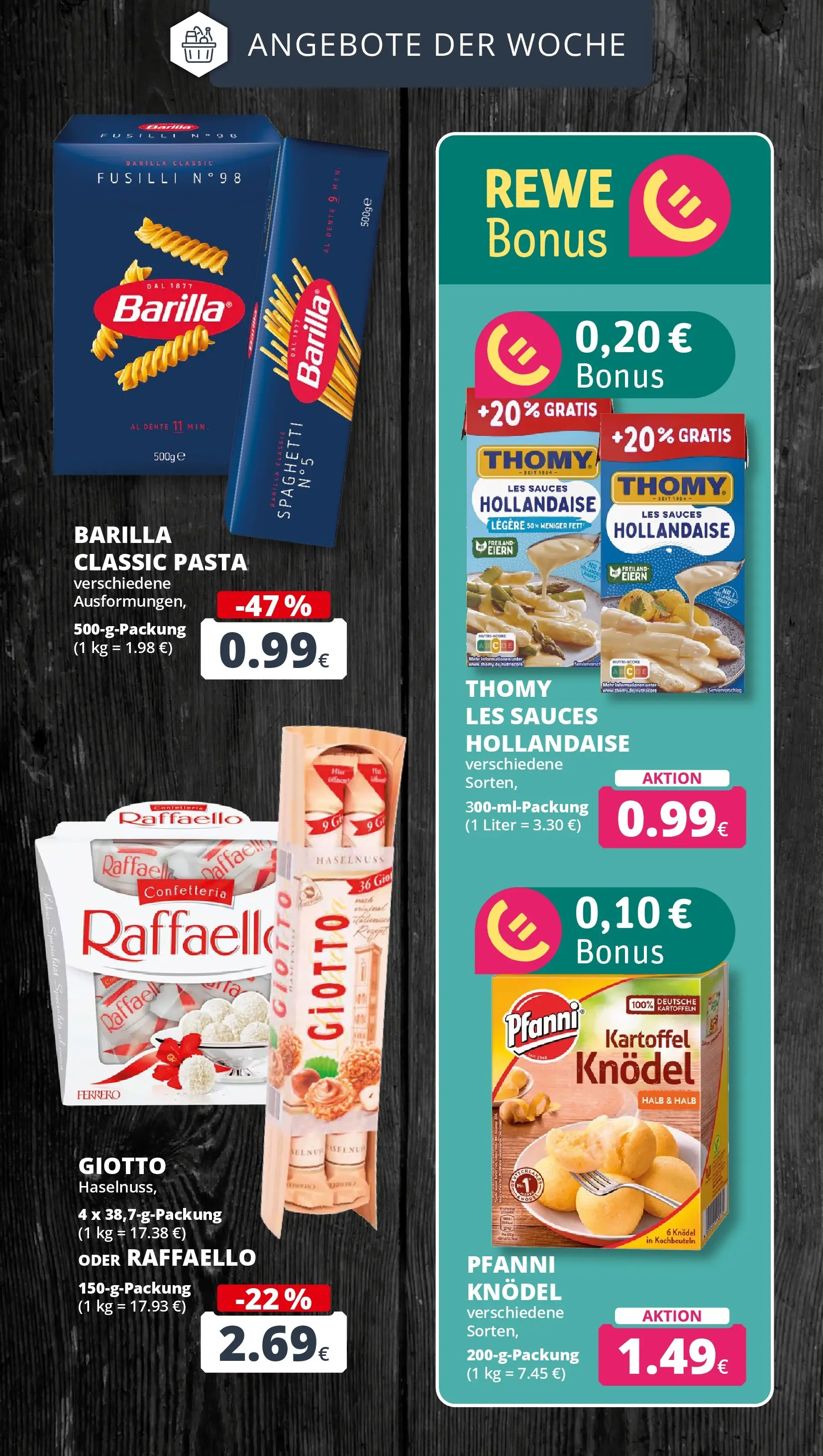 REWE Prospekt ab 12.04.2026 zum Blättern » Angebote | Seite: 6 | Produkte: Raffaello, Thomy les sauces, Kartoffeln, Pasta