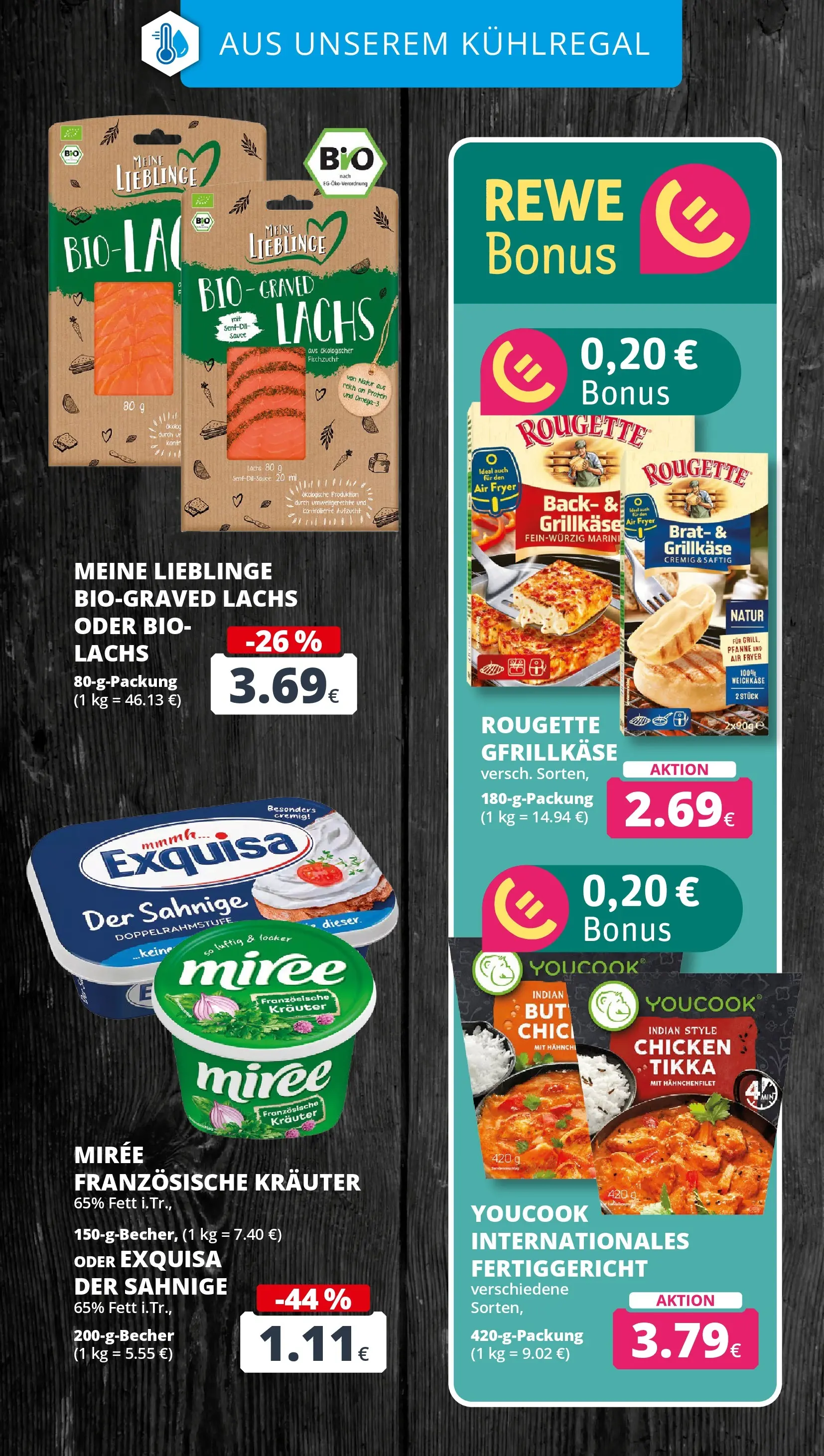 REWE Prospekt ab 12.04.2026 zum Blättern » Angebote | Seite: 13 | Produkte: Youcook, Exquisa, Lachs