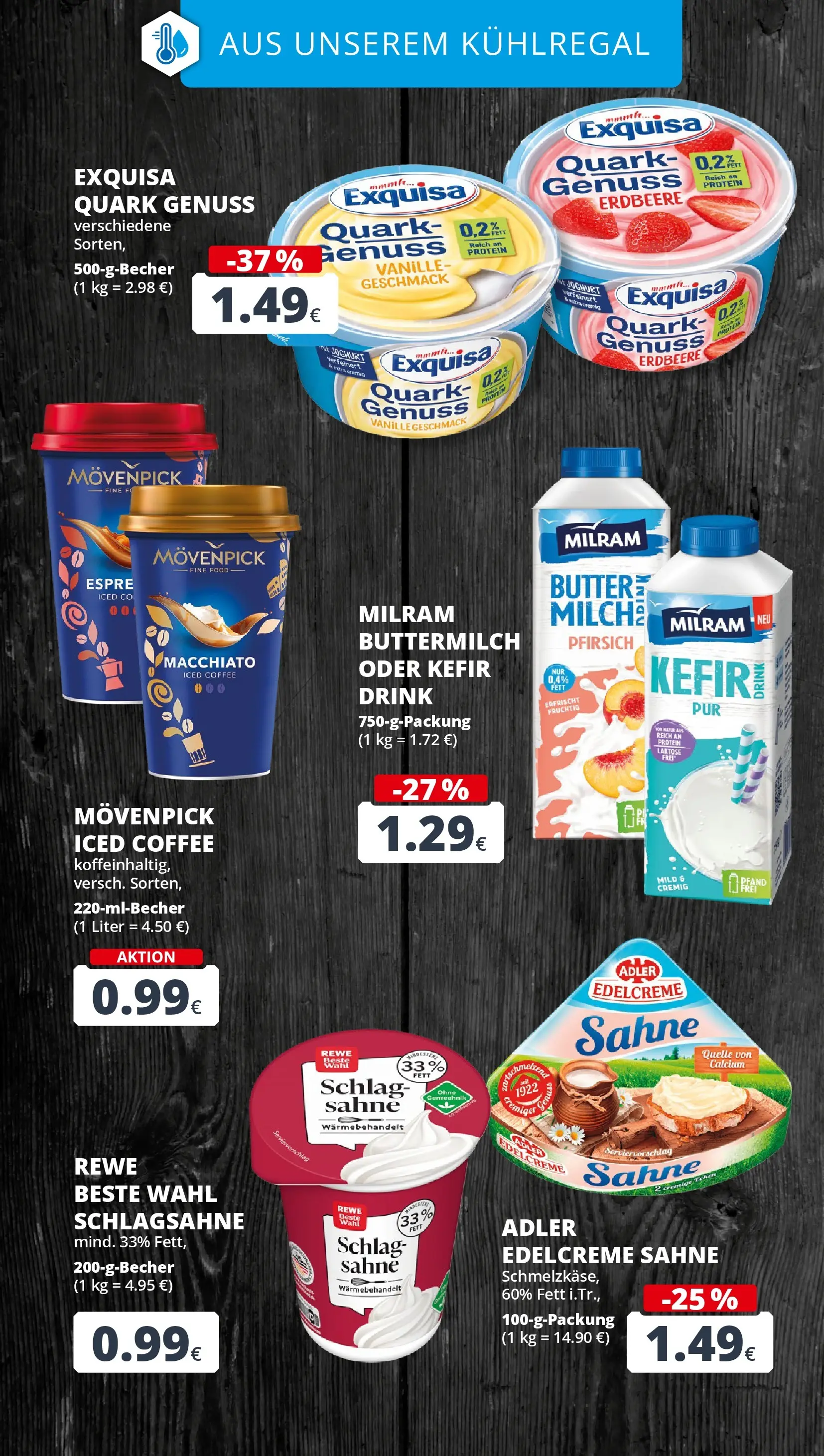 REWE Prospekt ab 12.04.2026 zum Blättern » Angebote | Seite: 15 | Produkte: Kefir, Quark, Joghurt, Milram