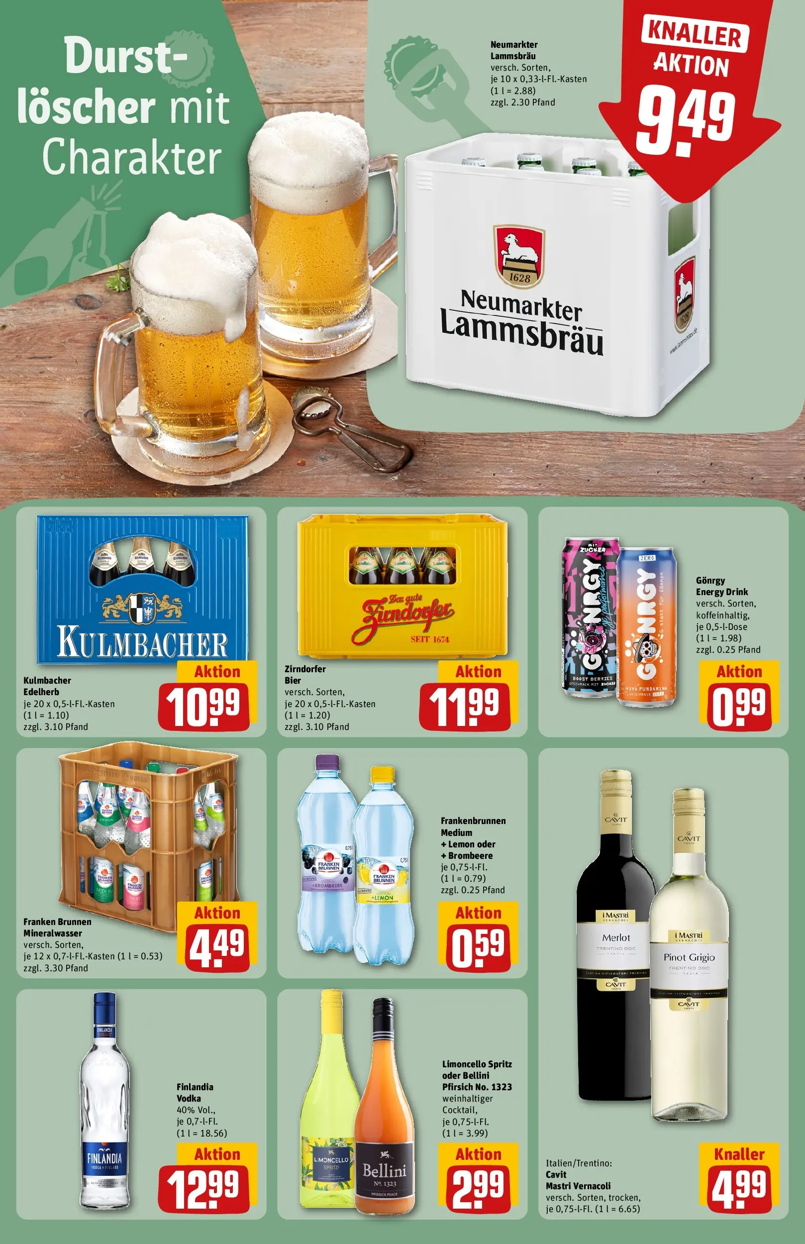 REWE Prospekt ab 12.04.2026 zum Blättern » Angebote | Seite: 21 | Produkte: Bier, Mineralwasser, Pfirsich, Limoncello