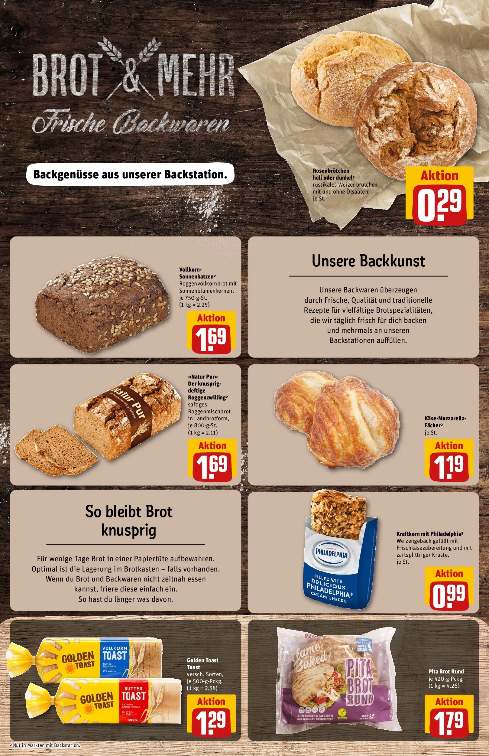 REWE Prospekt ab 12.04.2026 zum Blättern » Angebote | Seite: 11 | Produkte: Butter, Toast, Philadelphia, Brot