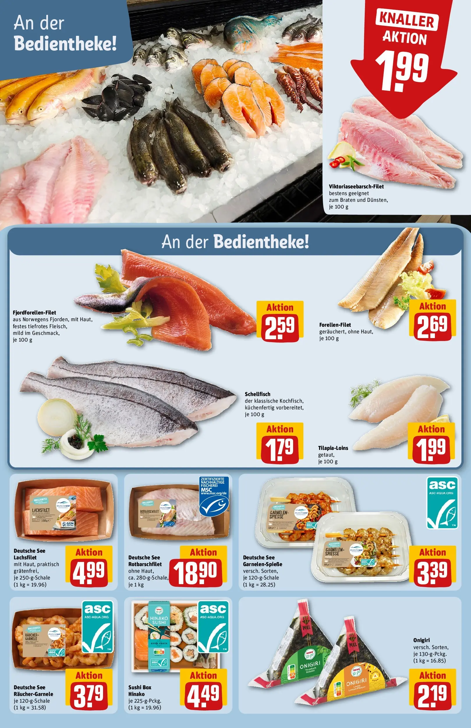 REWE Prospekt ab 12.04.2026 zum Blättern » Angebote | Seite: 12 | Produkte: Thunfisch, Box, Spieße, Garnelen