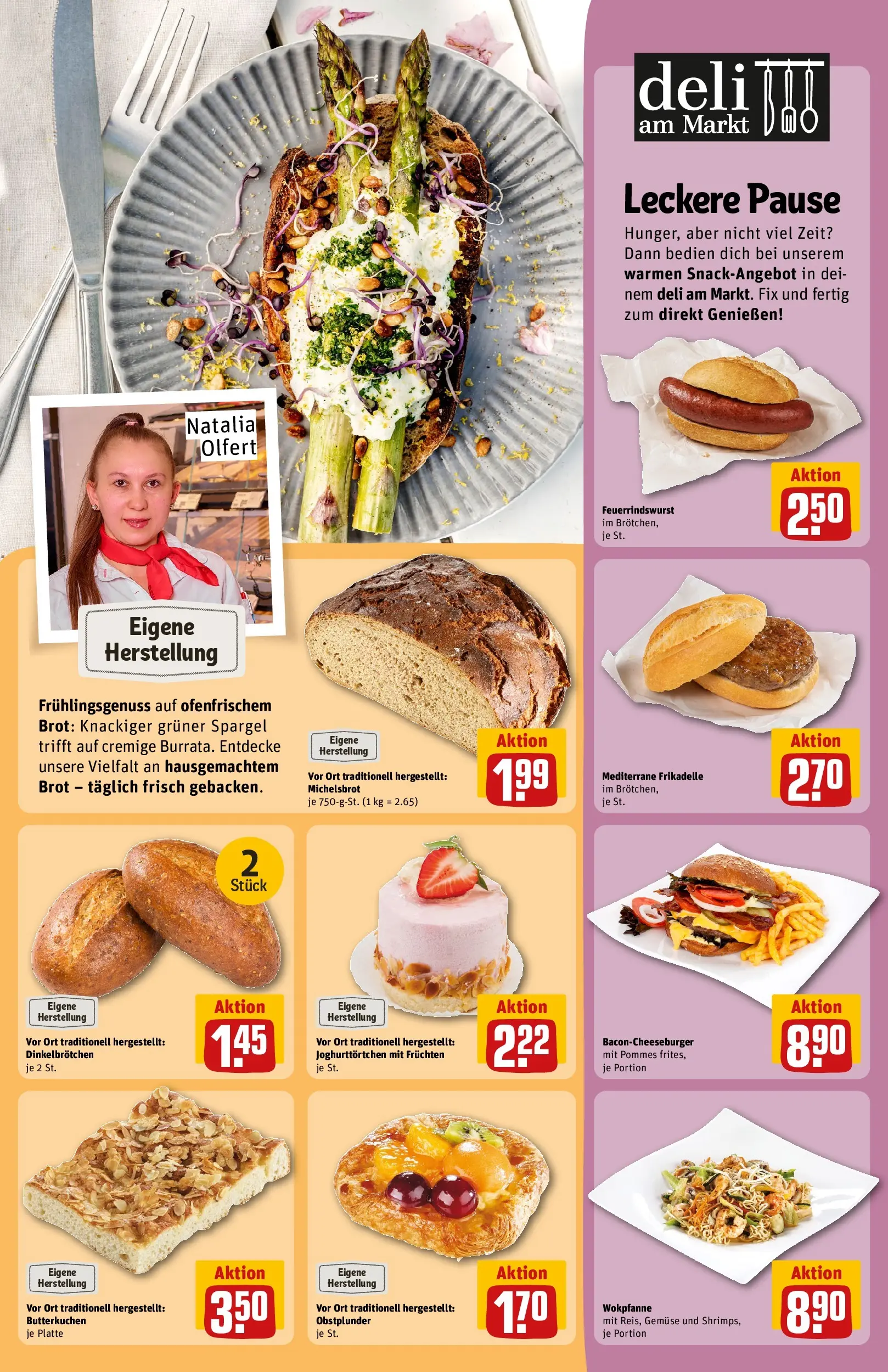 REWE Prospekt ab 12.04.2026 zum Blättern » Angebote | Seite: 13 | Produkte: Pommes, Spargel, Gemüse, Brot