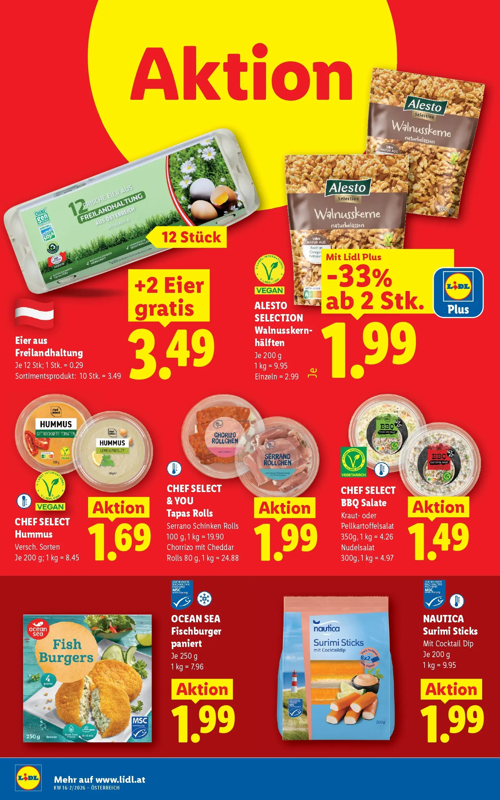 Lidl - Lidl ab 15.04.2026 - Angebote ab donnerstag | Seite: 16 | Produkte: Kraut, Eier, Schinken, Tomaten