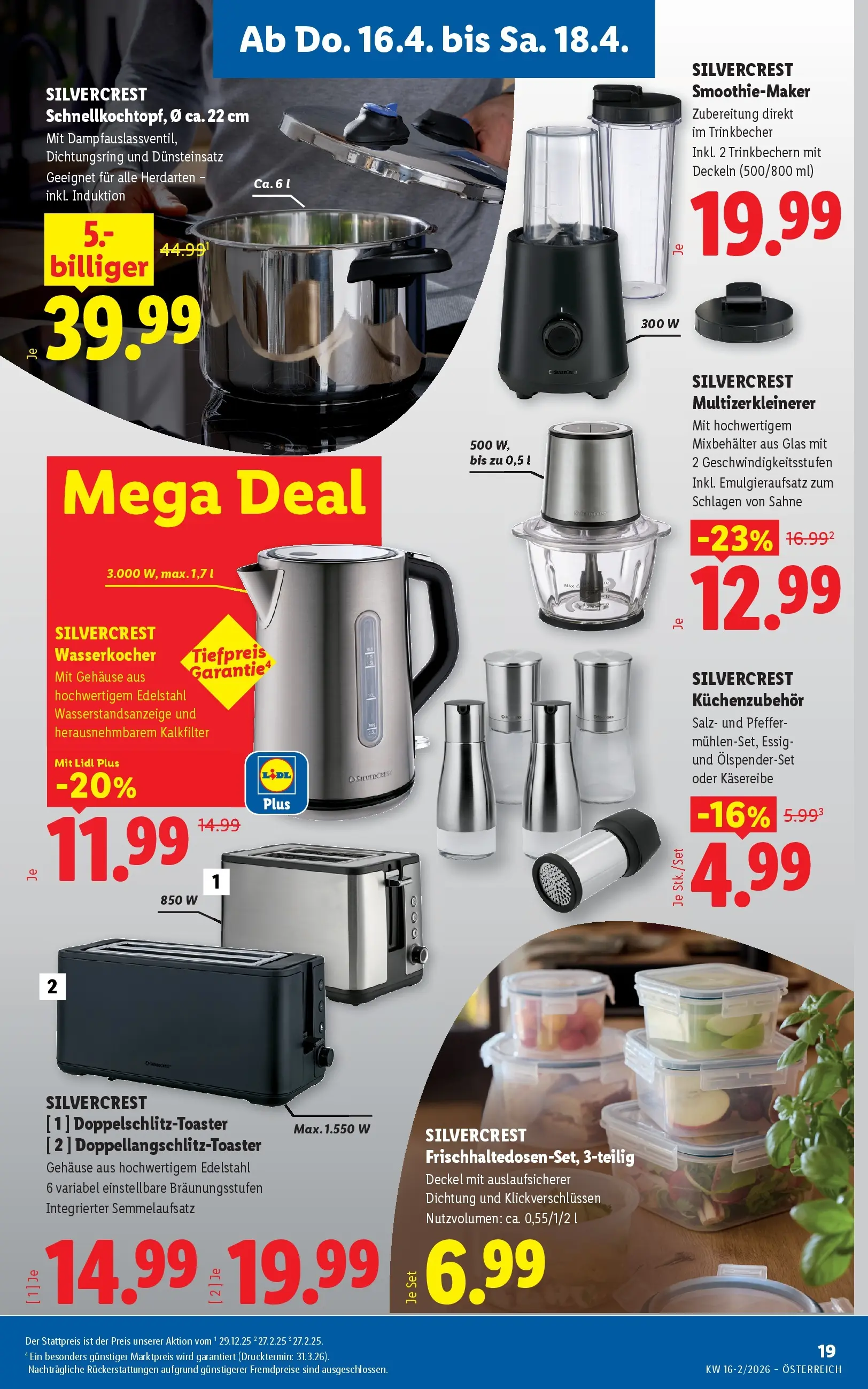 Lidl - Lidl ab 15.04.2026 - Angebote ab donnerstag | Seite: 23 | Produkte: Sahne, Salz, Pfeffer, Wasserkocher