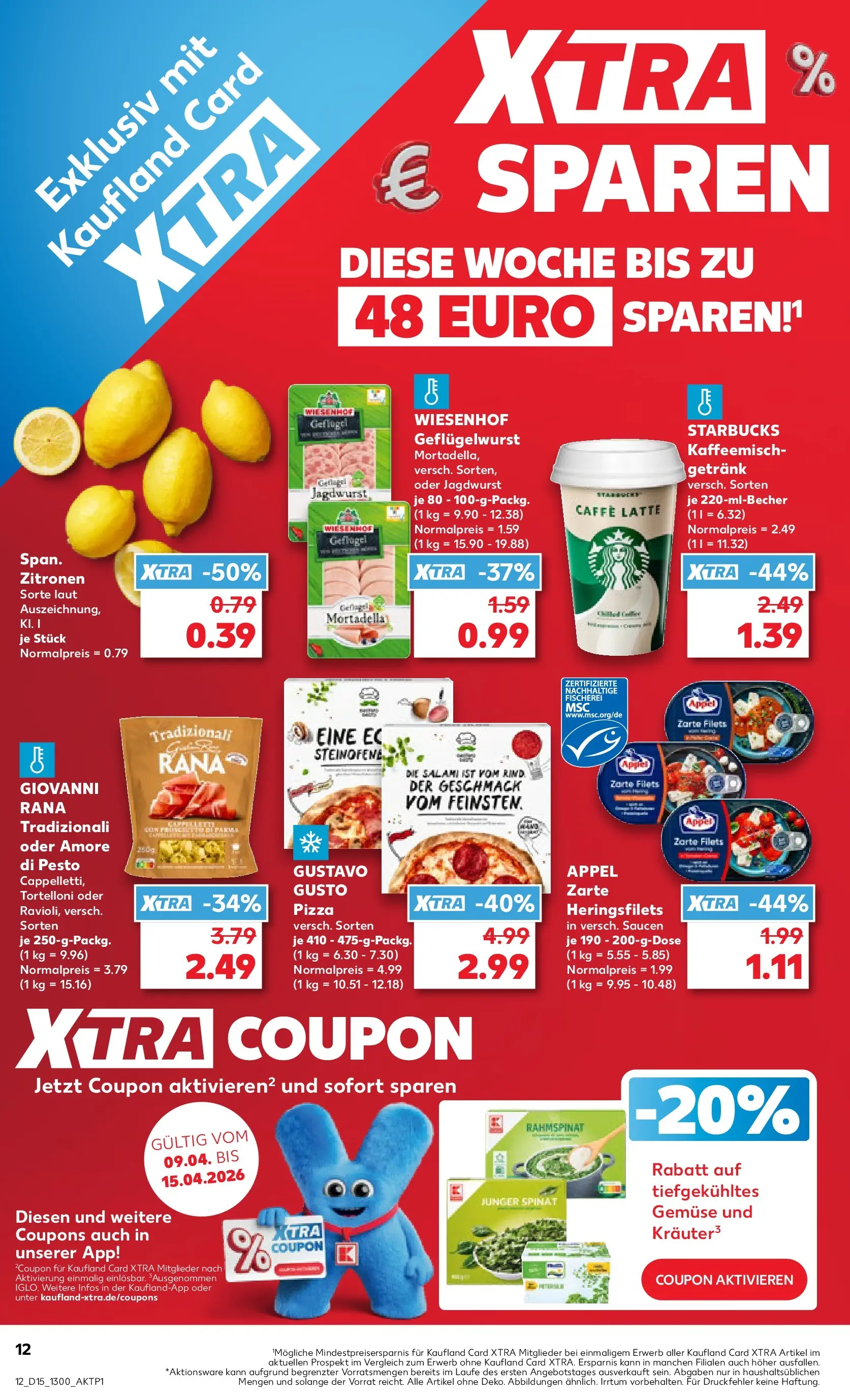 Prospekt Kaufland ab 08.04.2026 » Angebote Online zum Blättern | Seite: 12 | Produkte: Gustavo gusto, Gemüse, Pizza, Zitronen