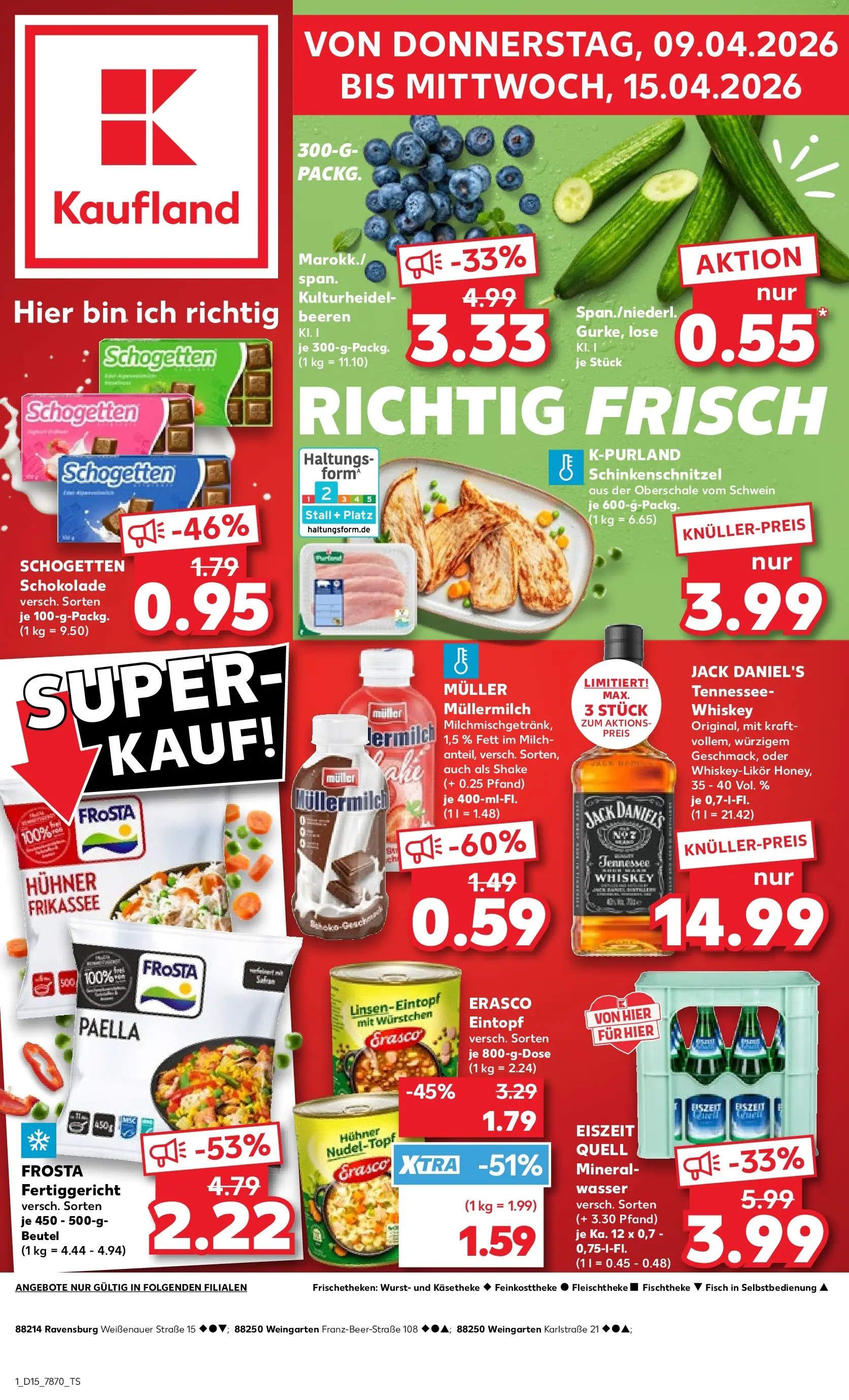 Prospekt Kaufland ab 08.04.2026 » Angebote Online zum Blättern | Seite: 5 | Produkte: Milch, Schokolade, Muller mullermilch, Whiskey