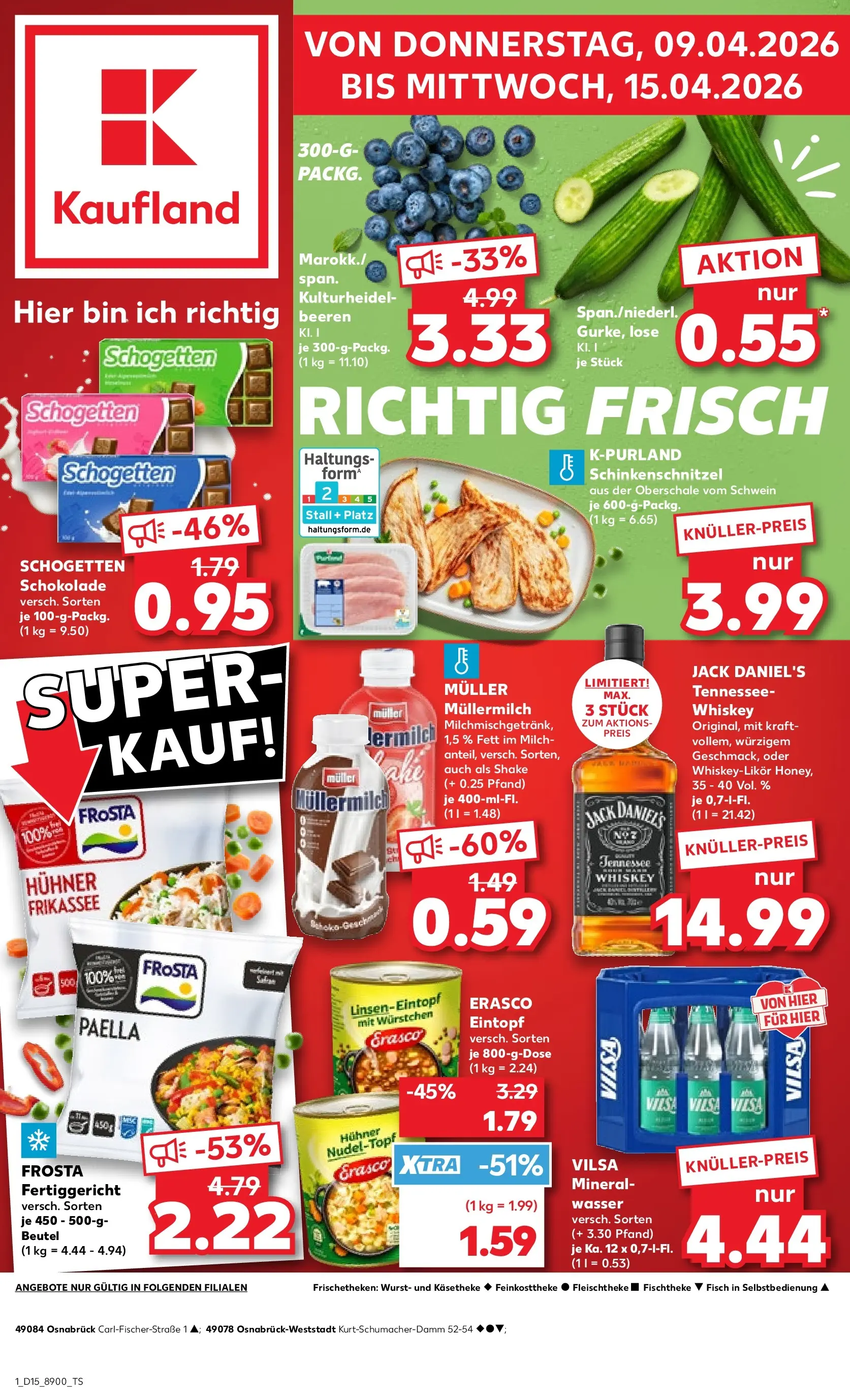 Prospekt Kaufland ab 08.04.2026 » Angebote Online zum Blättern | Seite: 5 | Produkte: Wasser, Wurst, Schogetten, Muller mullermilch