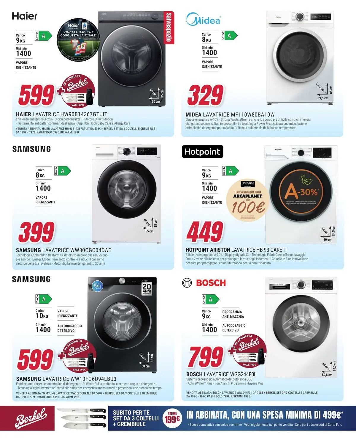 ﻿Trony volantino dal ﻿16/04/2026﻿ > ﻿Anteprima | Pagina: 9 | Prodotti: Detergente, Lavatrice, Grembiule, Samsung