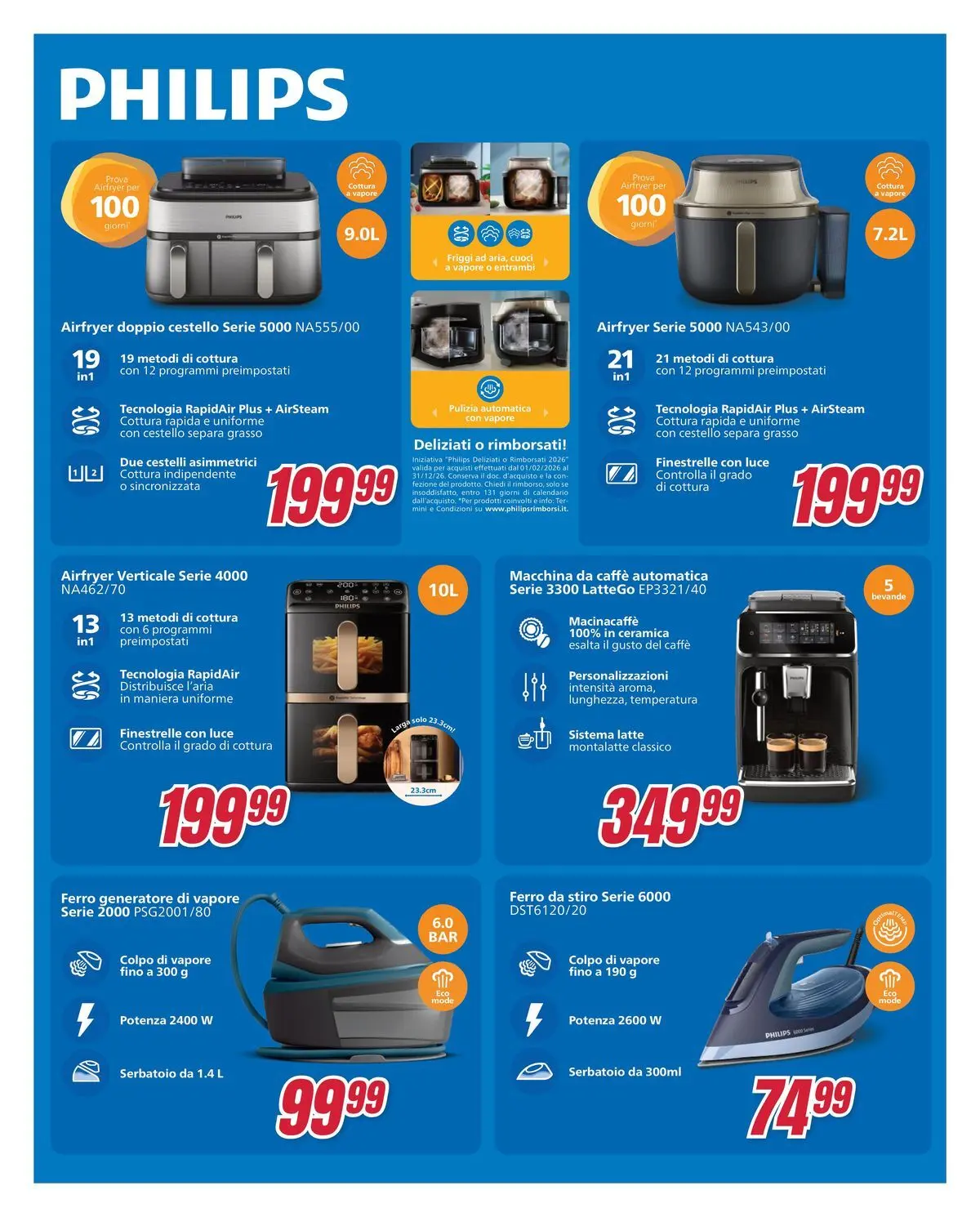 ﻿Trony volantino dal ﻿16/04/2026﻿ > ﻿Anteprima | Pagina: 18 | Prodotti: Macchina da caffe, Latte, Generatore, Ferro da stiro