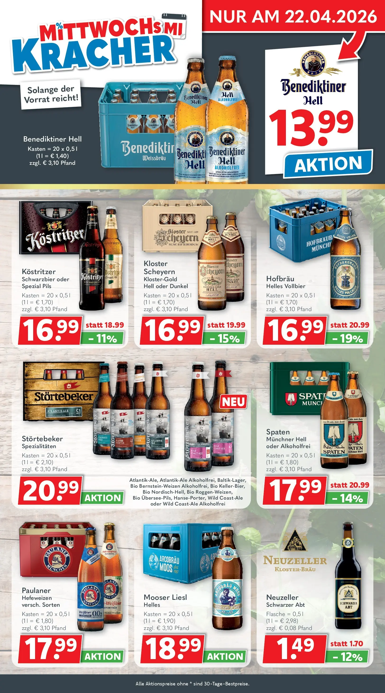Getränkeland Prospekt Neustrelitz (ab 13.04.2026) zum Blättern | Seite: 3 | Produkte: Kostritzer, Weißbier, Pils, Paulaner
