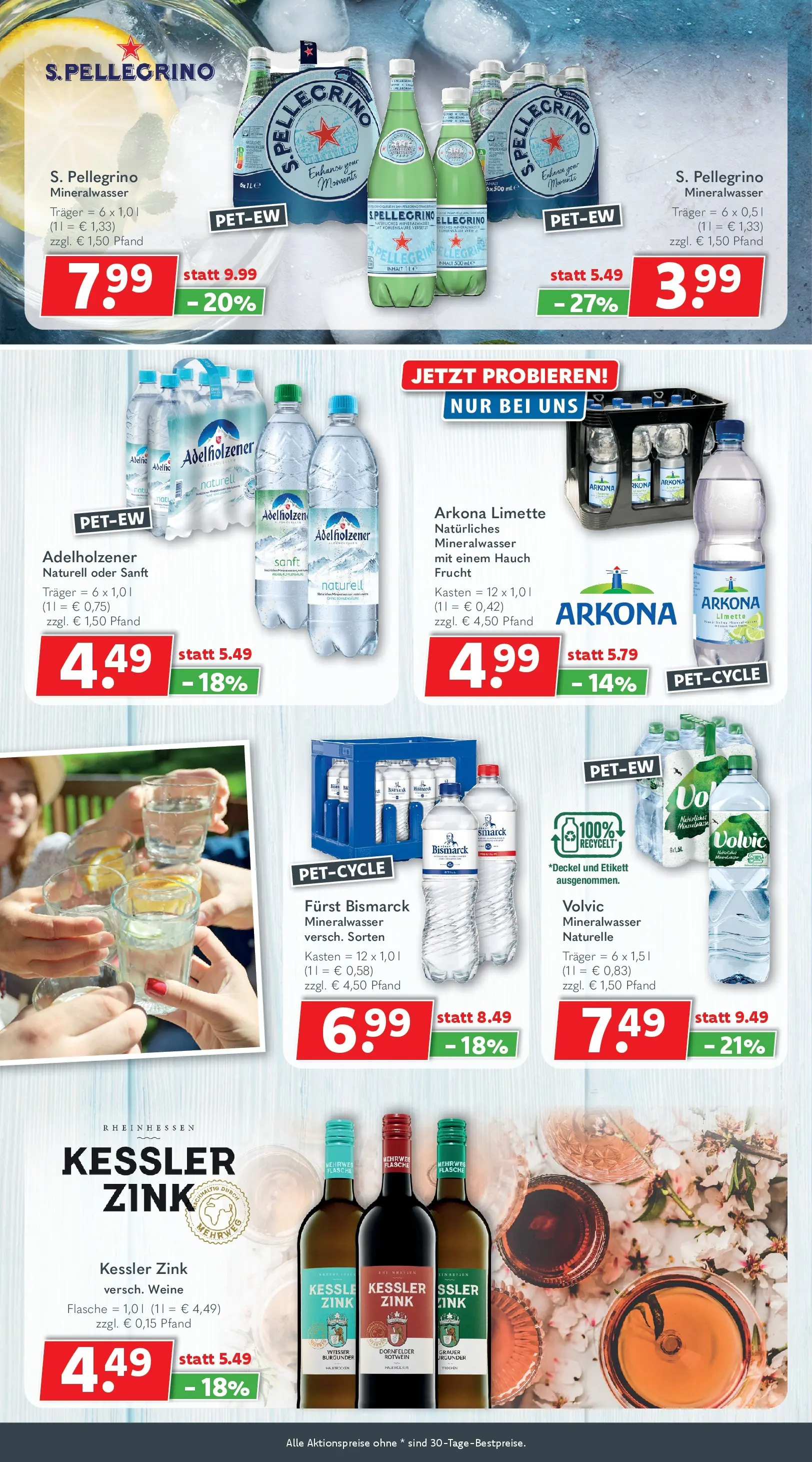 Getränkeland Prospekt Sandesneben (ab 13.04.2026) zum Blättern | Seite: 6 | Produkte: Rotwein, Adelholzener, Mineralwasser, Volvic
