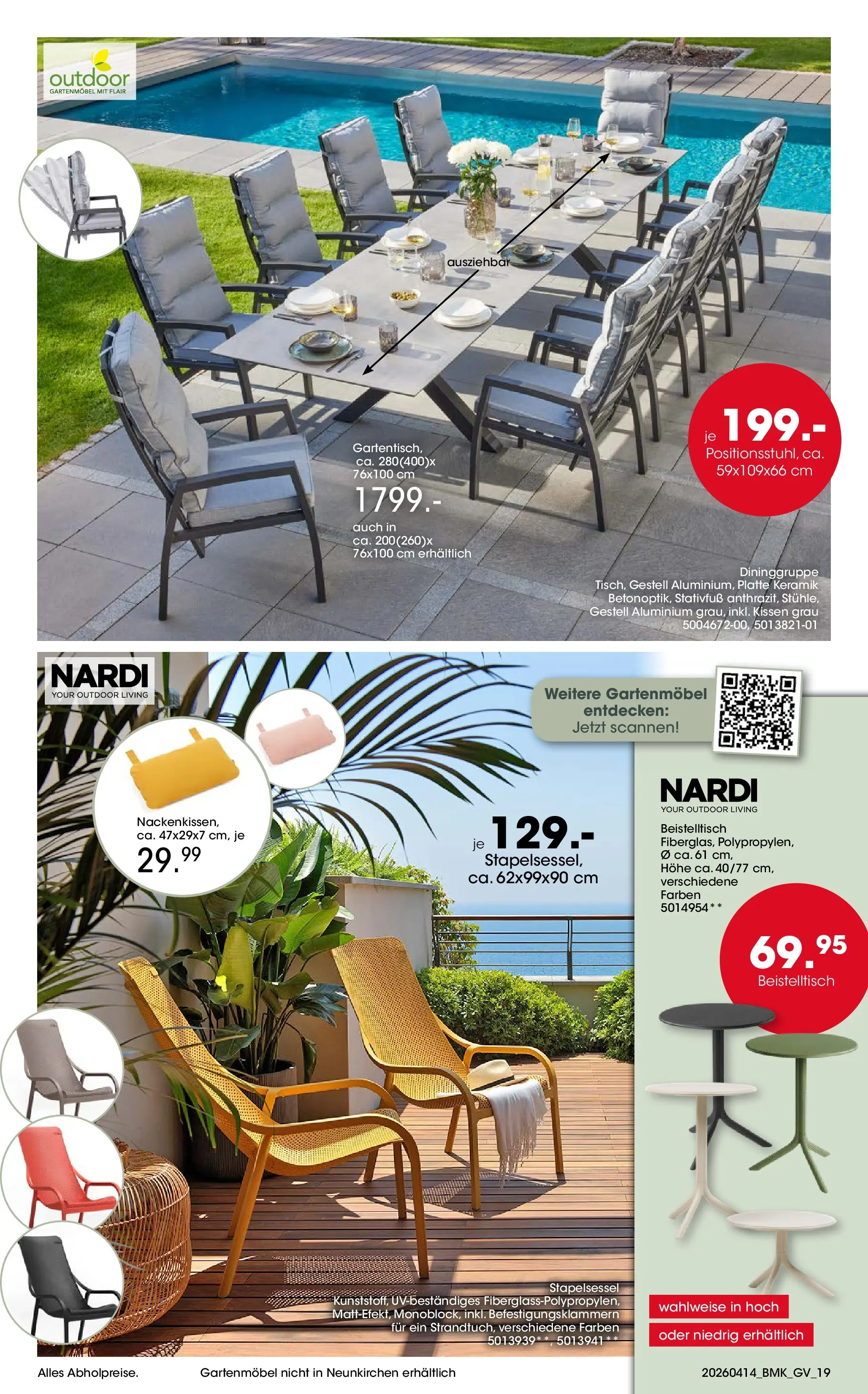 Möbel Martin April Highlights (ab 14.04.2026) zum Blättern | Seite: 19 | Produkte: Beistelltisch, Kissen, Gartenmöbel