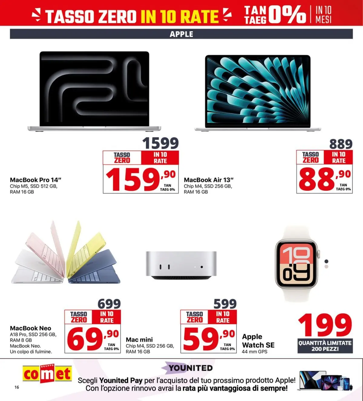 Nuovo Comet - Il bonus che abbassa i prezzi dal 10/04/2026 > offerte anteprima 🛍️ | Pagina: 16 | Prodotti: Macbook air, Macbook