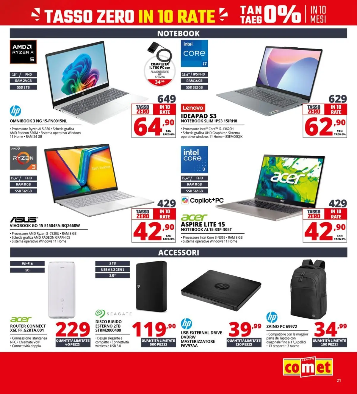 Nuovo Comet - Il bonus che abbassa i prezzi dal 10/04/2026 > offerte anteprima 🛍️ | Pagina: 21 | Prodotti: Zaino, Laptop, PC, Disco