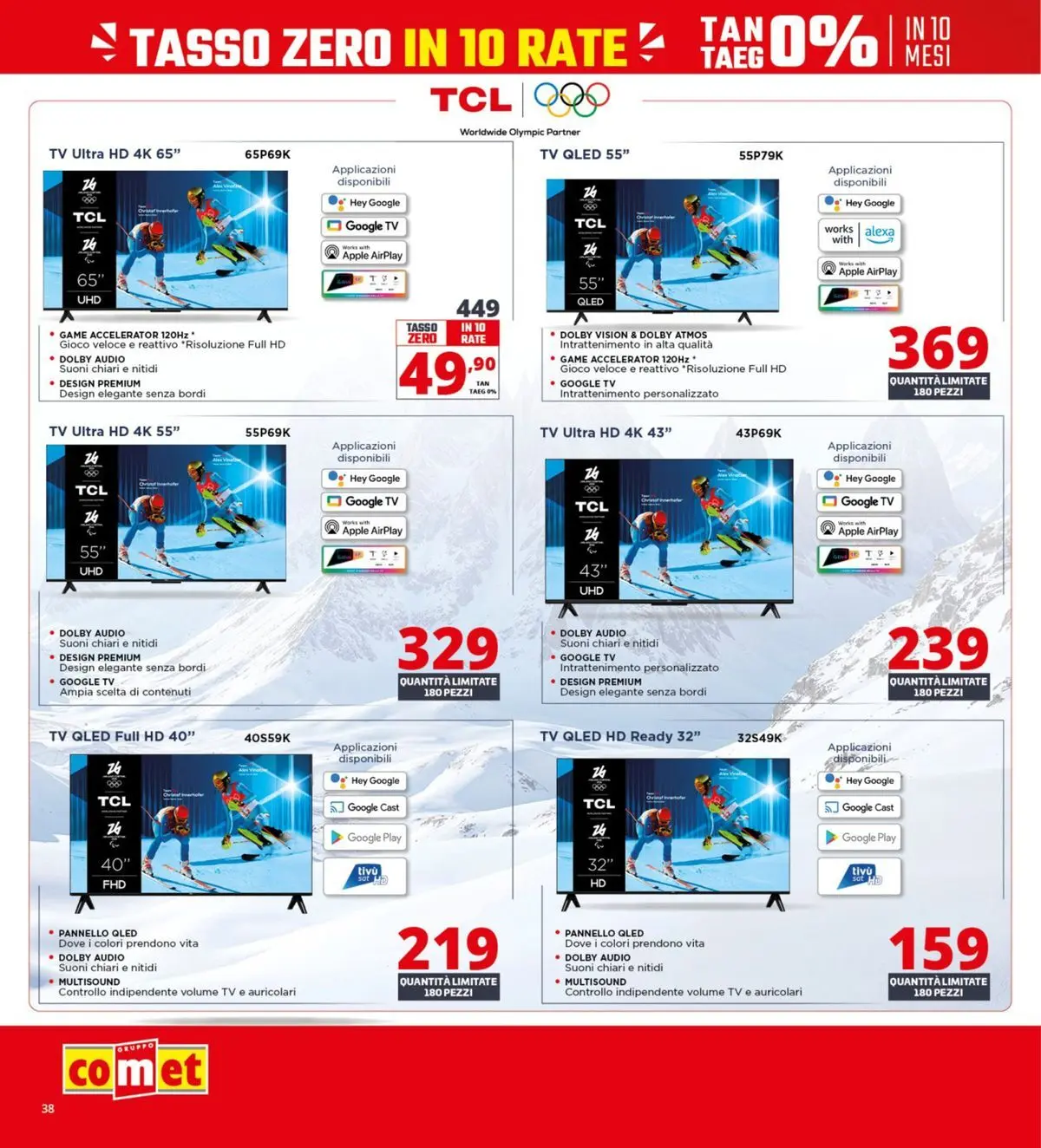 Nuovo Comet - Il bonus che abbassa i prezzi dal 10/04/2026 > offerte anteprima 🛍️ | Pagina: 38 | Prodotti: Auricolari, TV, Audio, Gioco