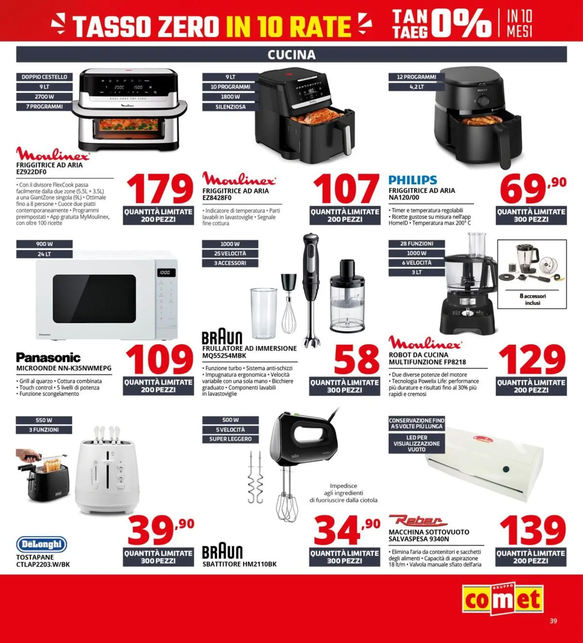 Nuovo Comet - Il bonus che abbassa i prezzi dal 10/04/2026 > offerte anteprima 🛍️ | Pagina: 39 | Prodotti: Microonde, Sbattitore, Robot da cucina, Ciotola