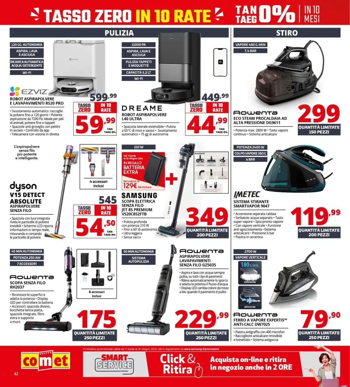 Nuovo Comet - Il bonus che abbassa i prezzi dal 10/04/2026 > offerte anteprima 🛍️ | Pagina: 42 | Prodotti: Scopa elettrica, Robot, Dyson, Batteria