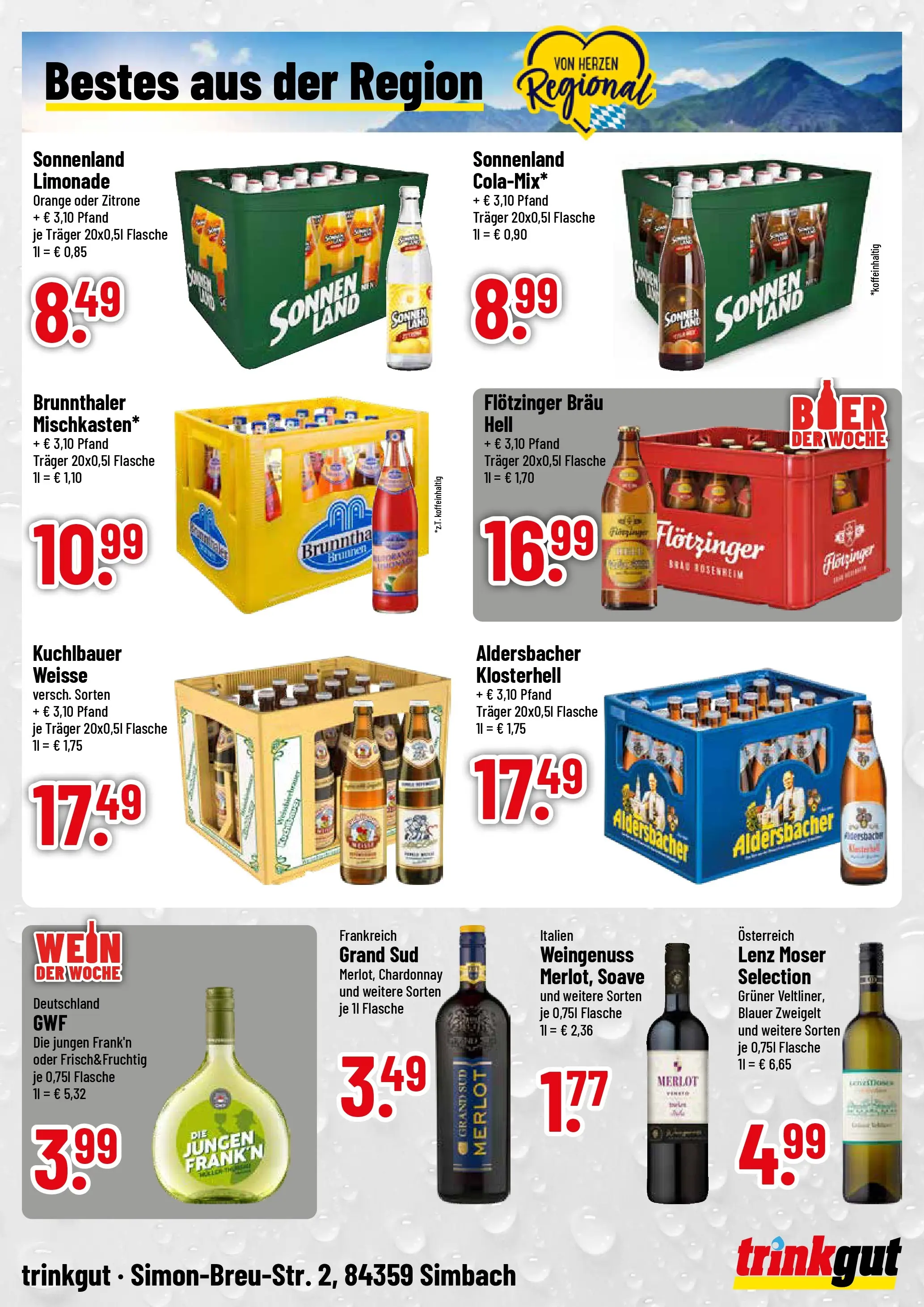 Trinkgut Prospekt Simbach/Inn	 (ab 12.04.2026) » Angebote online | Seite: 4 | Produkte: Merlot, Limonade, Zitrone, Wein