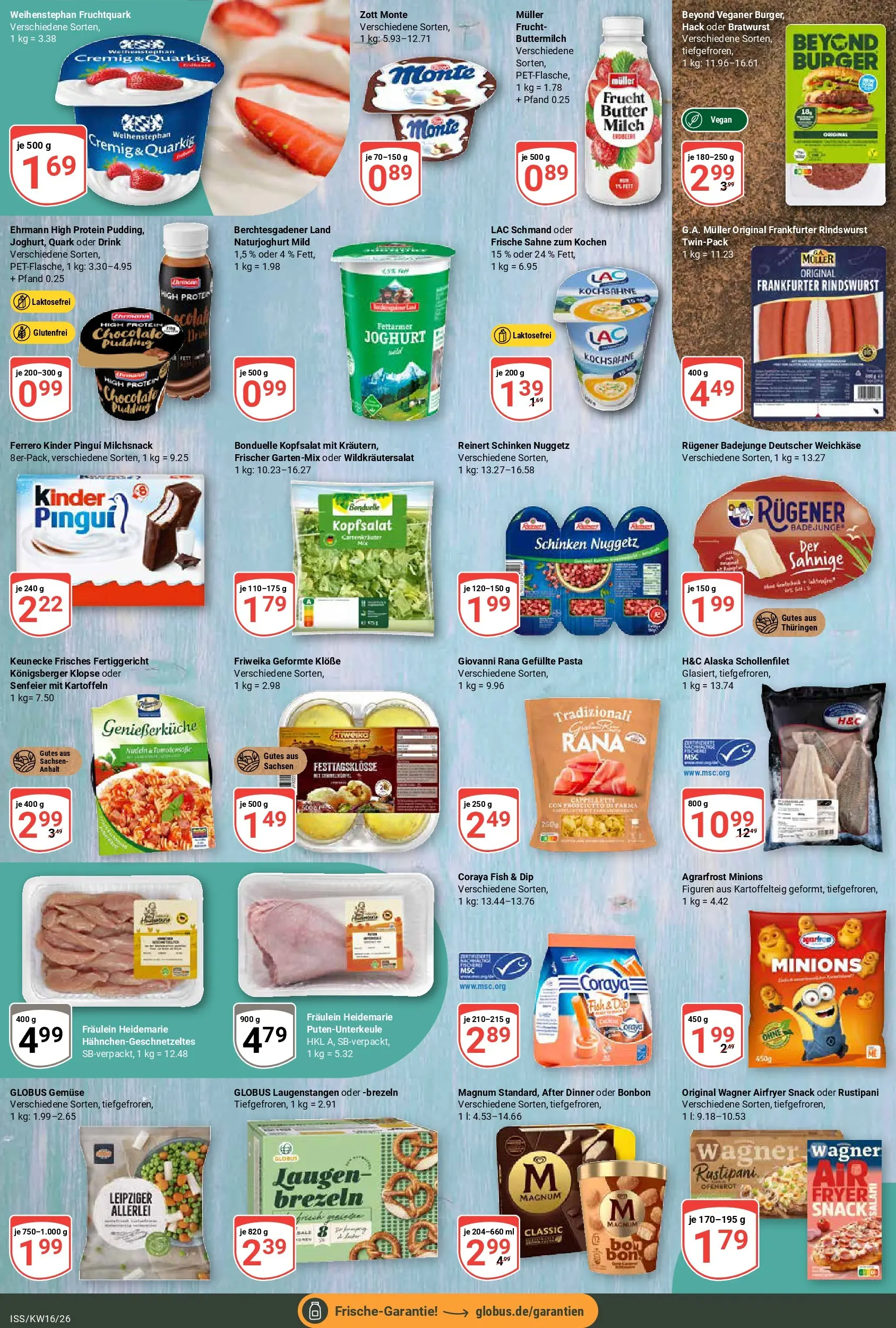 Globus Prospekt Isserstedt	 (ab 12.04.2026) » Angebote online | Seite: 8 | Produkte: Buttermilch, Joghurt, Bratwurst, Pudding