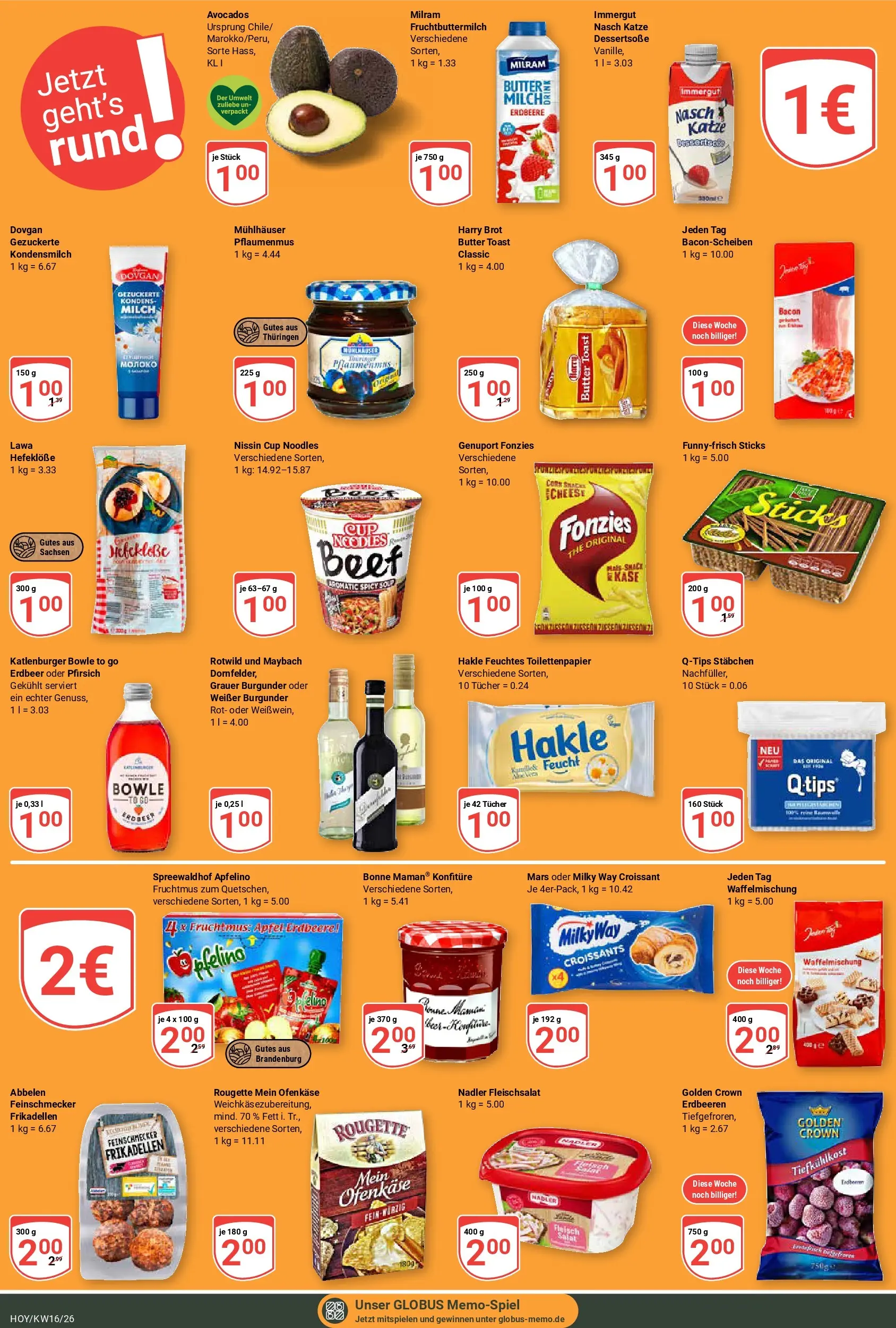 Globus Prospekt Hoyerswerda	 (ab 12.04.2026) » Angebote online | Seite: 19 | Produkte: Käse, Milram, Erdbeeren, Toilettenpapier