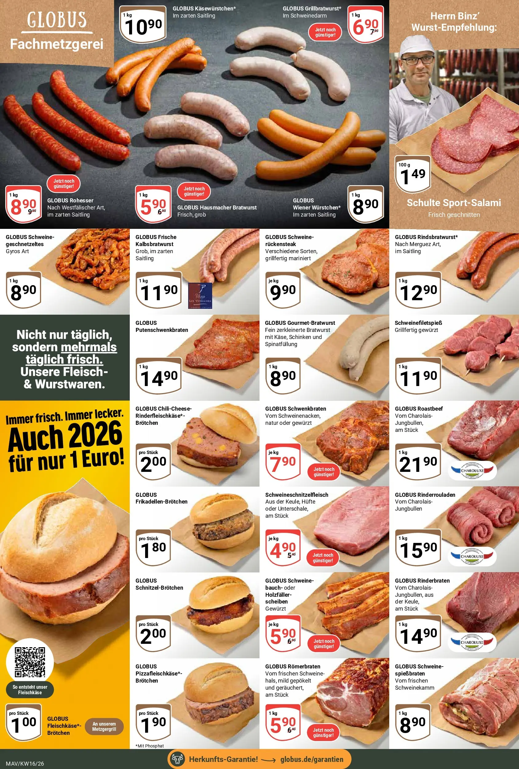 Globus Prospekt Mannheim	 (ab 12.04.2026) » Angebote online | Seite: 8 | Produkte: Rinderrouladen, Rinderbraten, Gyros, Fleisch