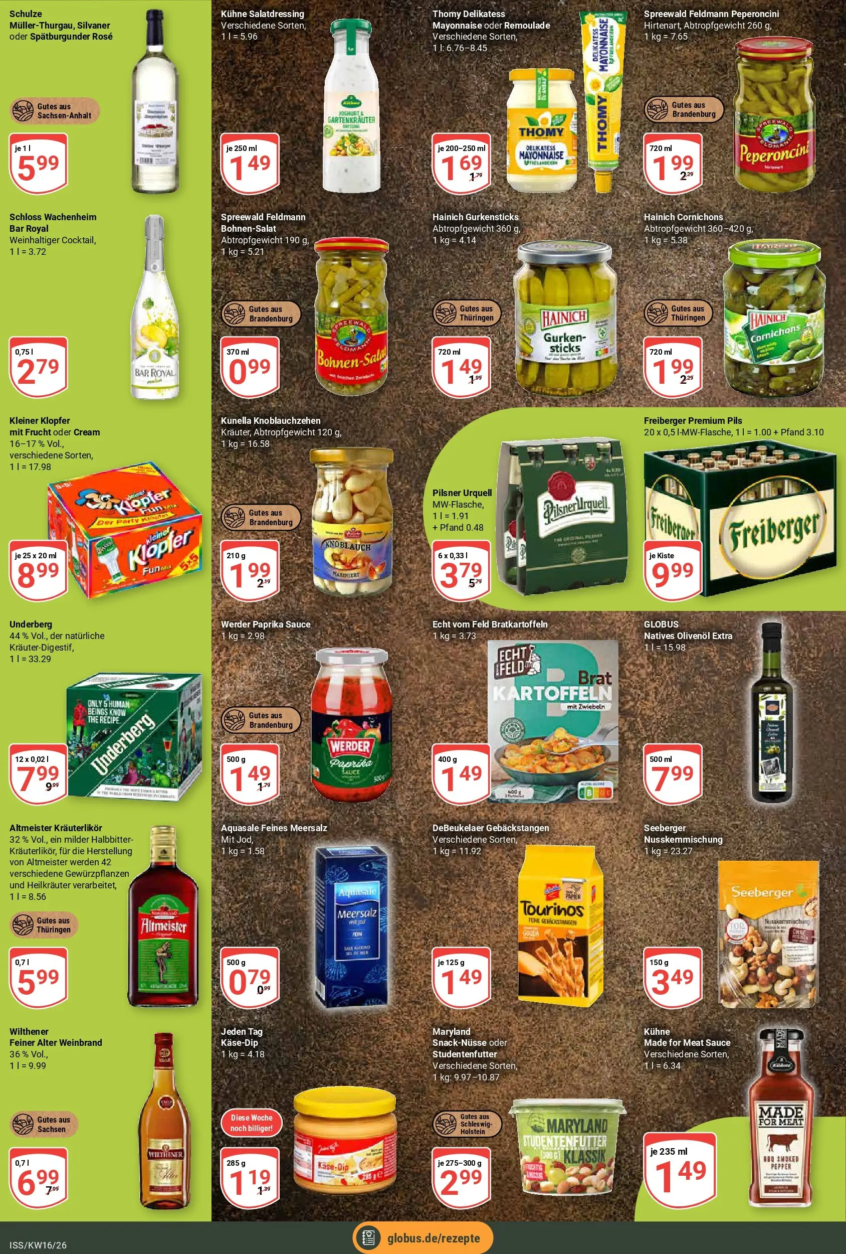 Globus Prospekt Isserstedt	 (ab 12.04.2026) » Angebote online | Seite: 18 | Produkte: Pils, Zwiebeln, Pilsner urquell, Gurken
