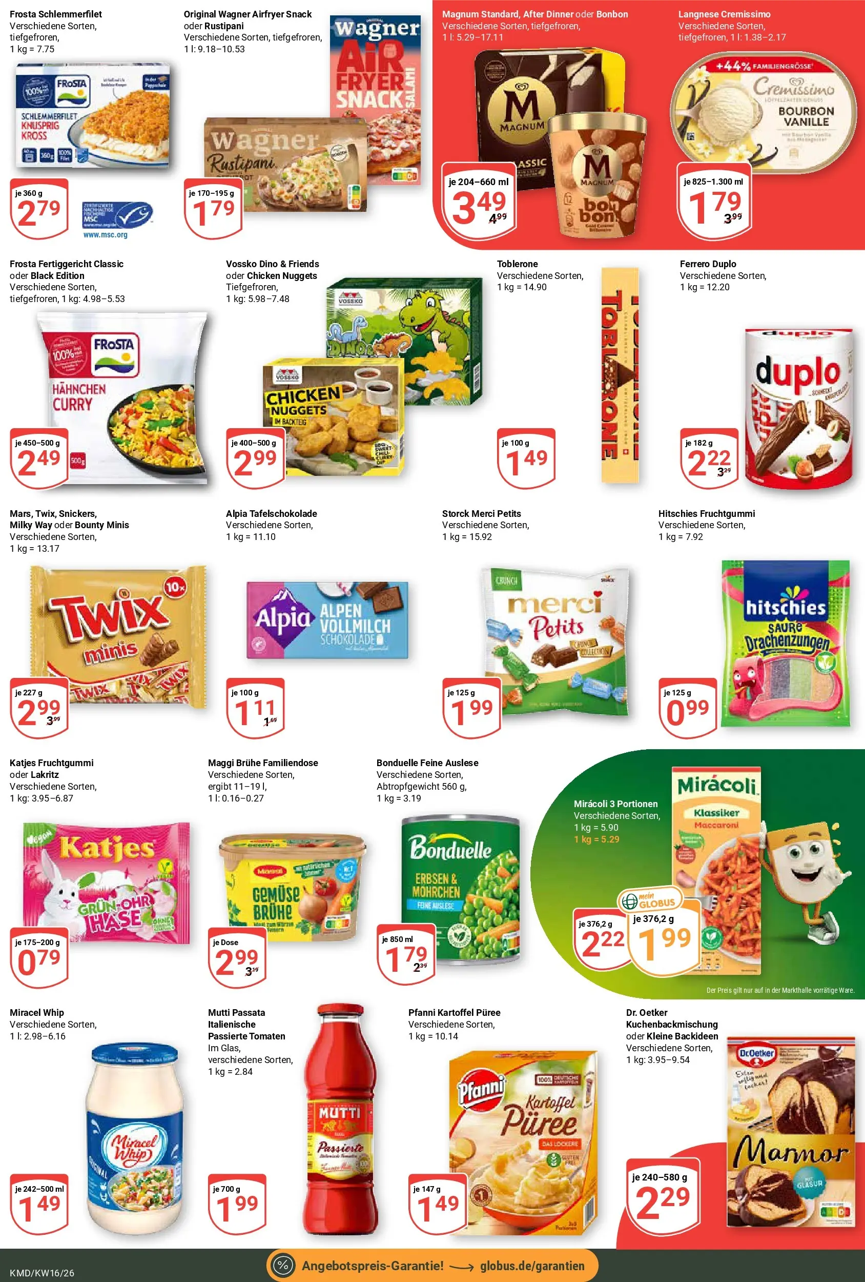 Globus Prospekt Köln	 (ab 13.04.2026) » Angebote online | Seite: 3 | Produkte: Cremissimo, Miracel whip, Gemüse, Salami