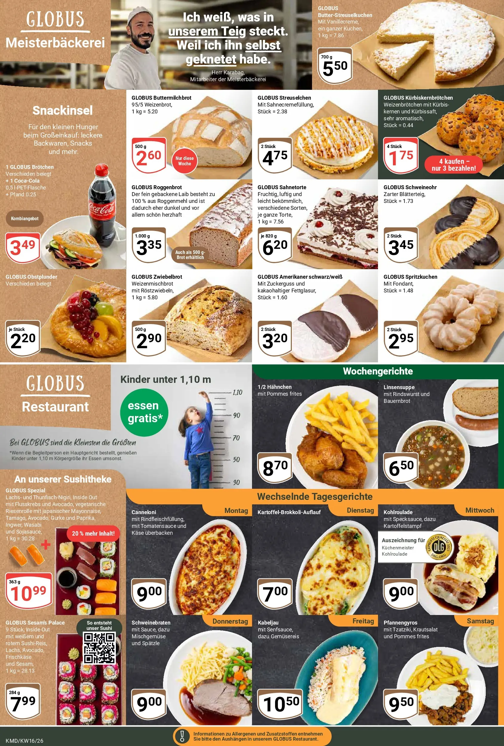 Globus Prospekt Köln	 (ab 13.04.2026) » Angebote online | Seite: 6 | Produkte: Käse, Pommes frites, Kürbis, Brot