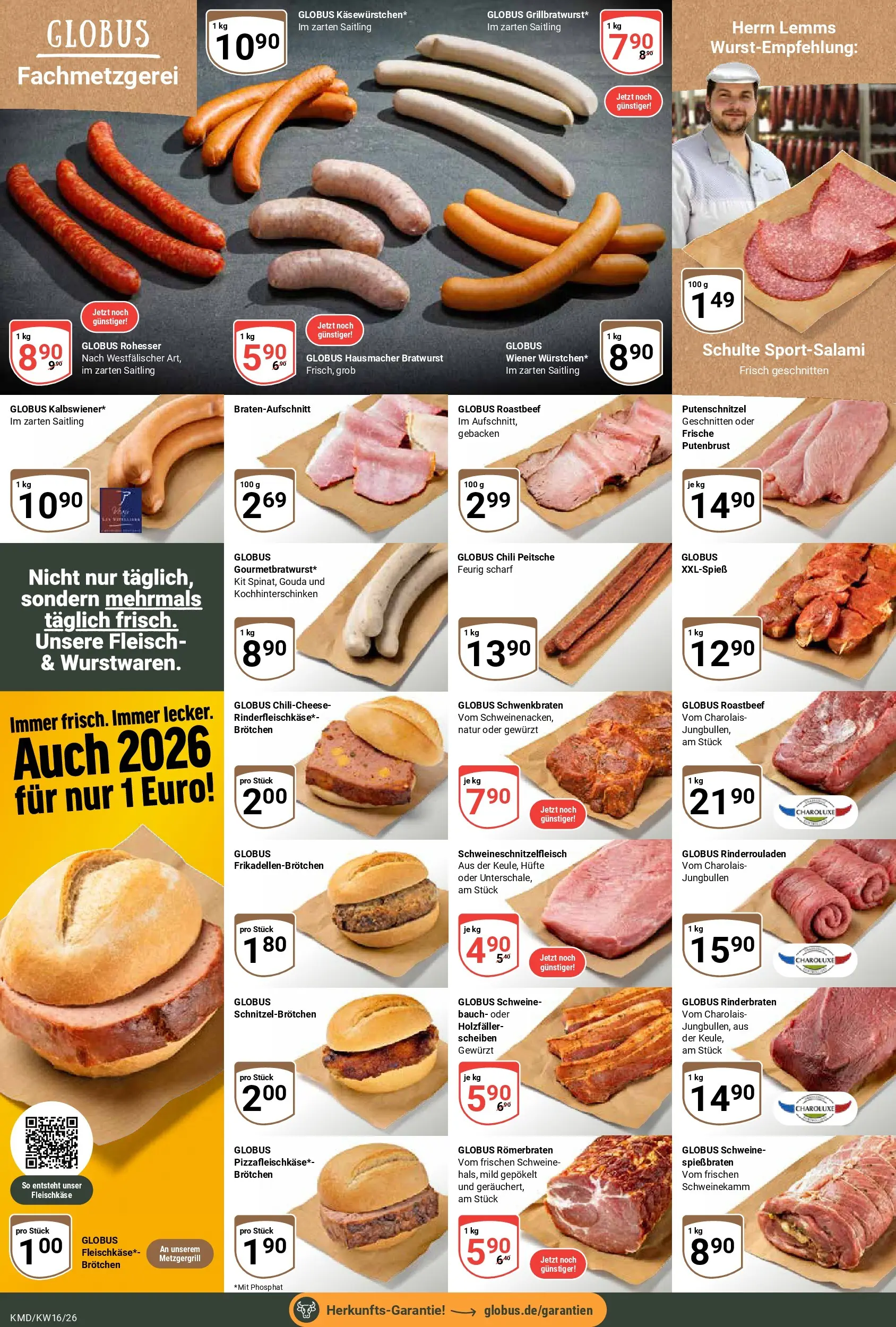 Globus Prospekt Köln	 (ab 13.04.2026) » Angebote online | Seite: 7 | Produkte: Gouda, Bratwurst, Roastbeef, Putenschnitzel