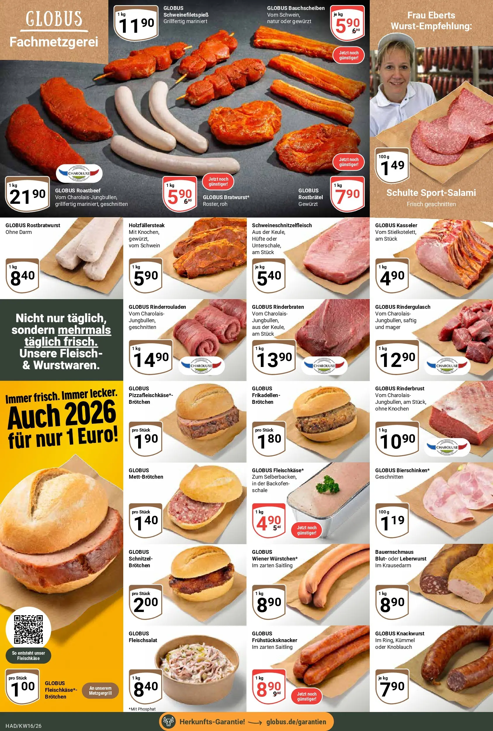 Globus Prospekt Halle (saale)	 (ab 12.04.2026) » Angebote online | Seite: 6 | Produkte: Rinderrouladen, Rindergulasch, Roastbeef, Knoblauch