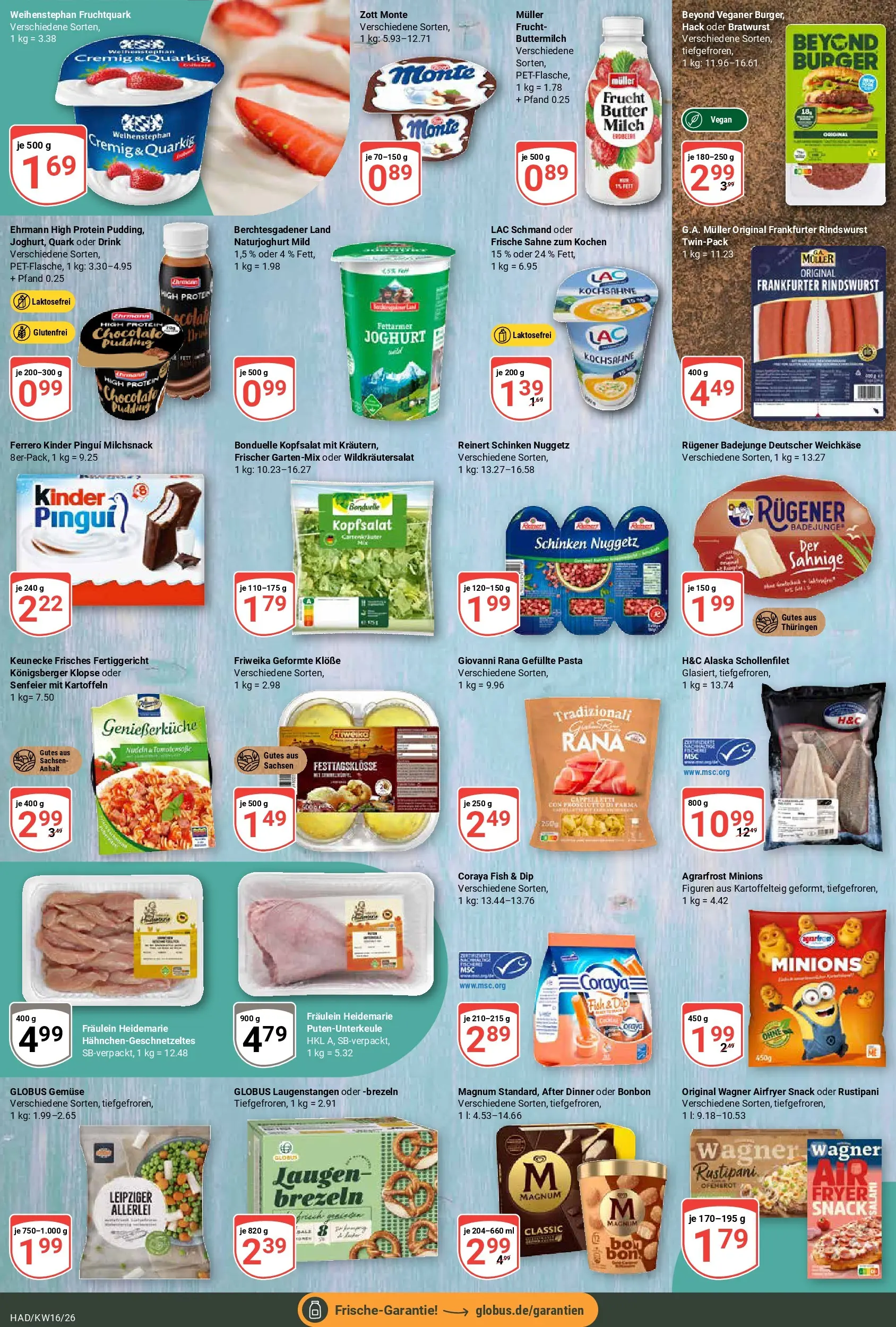 Globus Prospekt Halle (saale)	 (ab 12.04.2026) » Angebote online | Seite: 8 | Produkte: Quark, Joghurt, Gemüse, Pasta