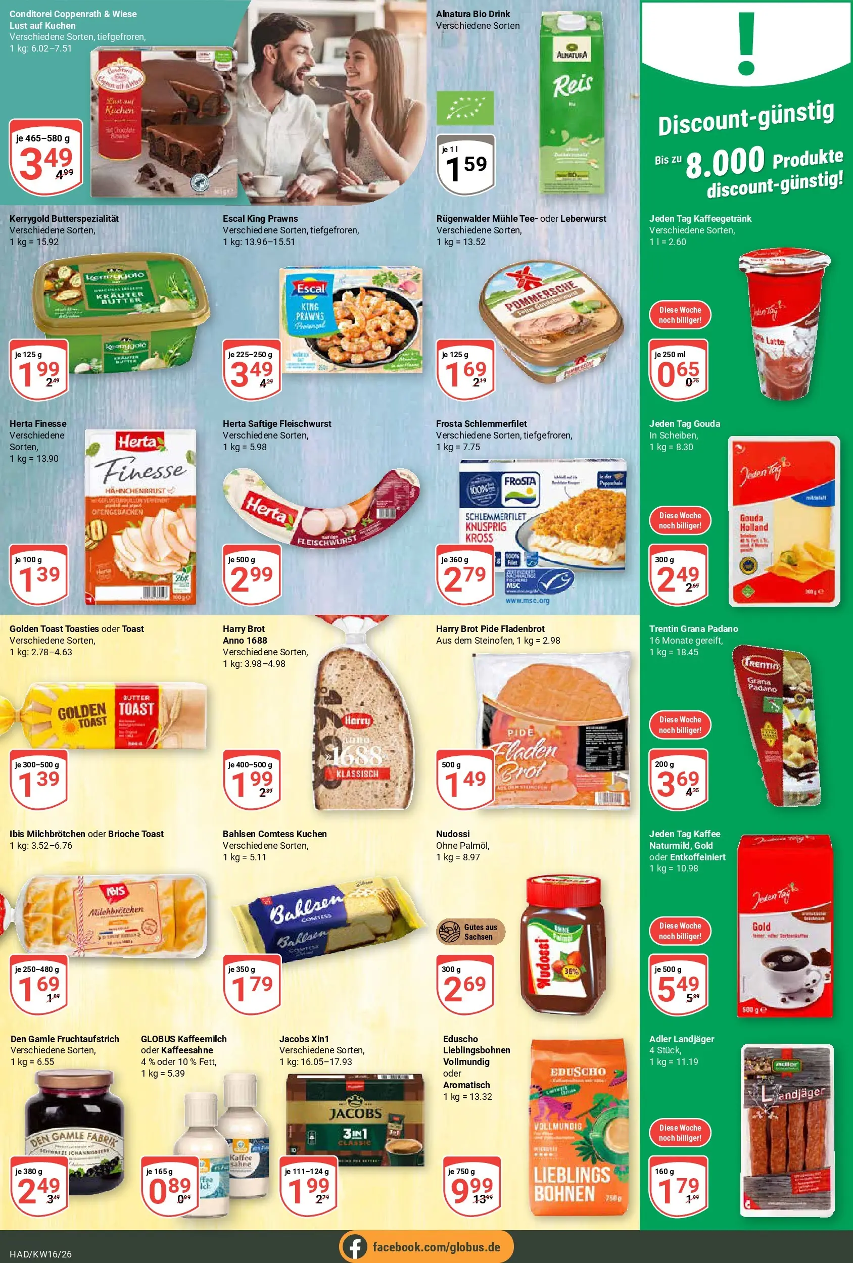 Globus Prospekt Halle (saale)	 (ab 12.04.2026) » Angebote online | Seite: 10 | Produkte: Mühle, Sahne, Herta finesse, Eduscho