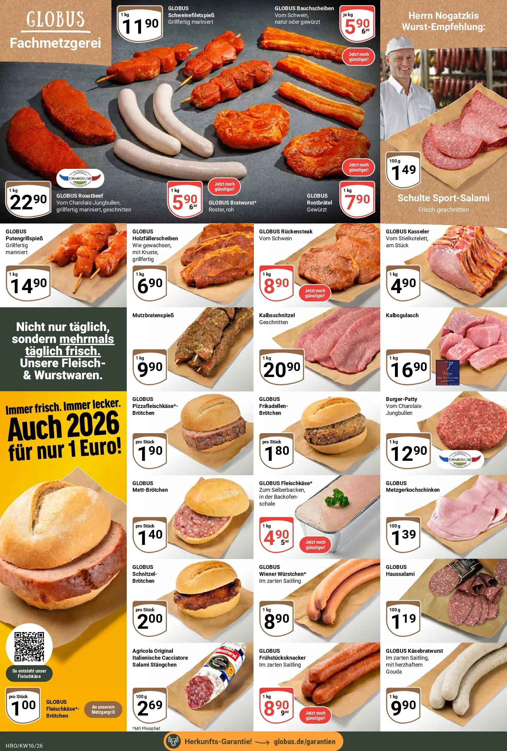 Globus Prospekt Rostock	 (ab 12.04.2026) » Angebote online | Seite: 8 | Produkte: Schnitzel, Backofen, Salami, Fleisch