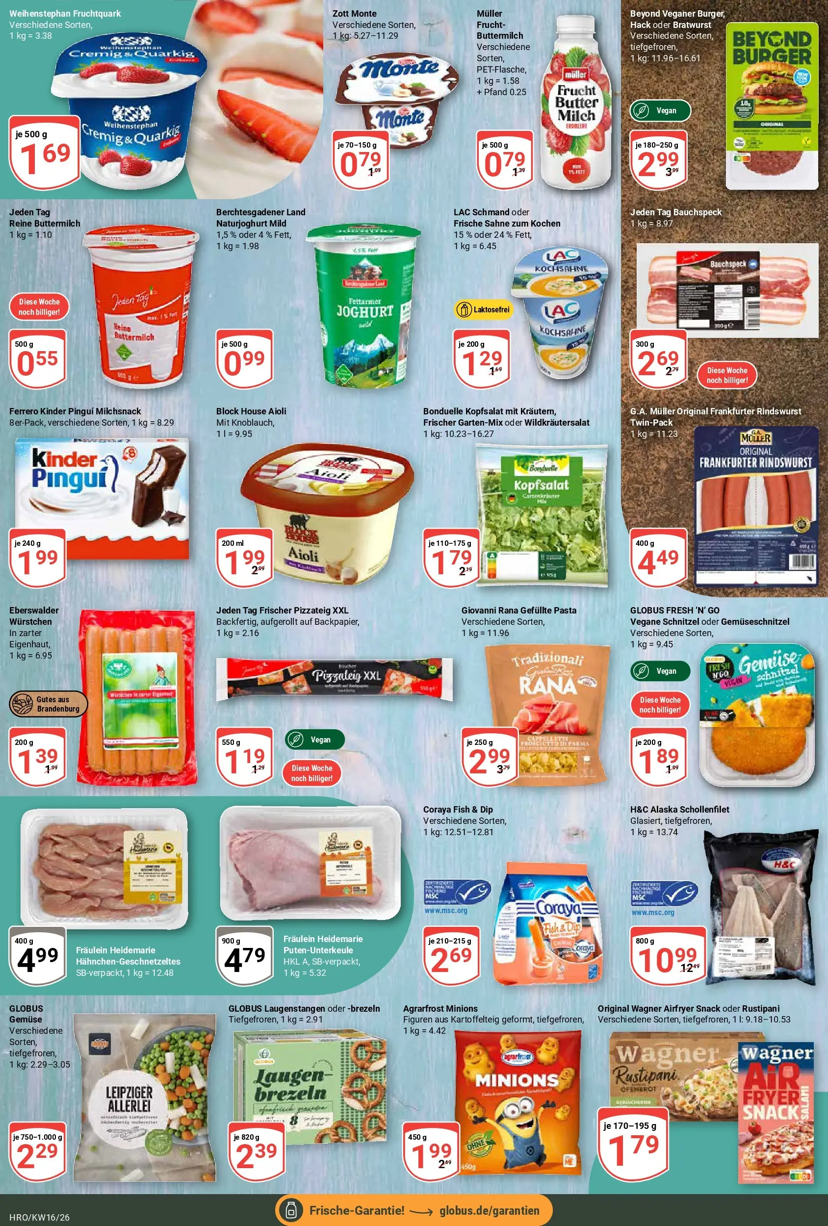 Globus Prospekt Rostock	 (ab 12.04.2026) » Angebote online | Seite: 10 | Produkte: Buttermilch, Milch, Joghurt, Burger