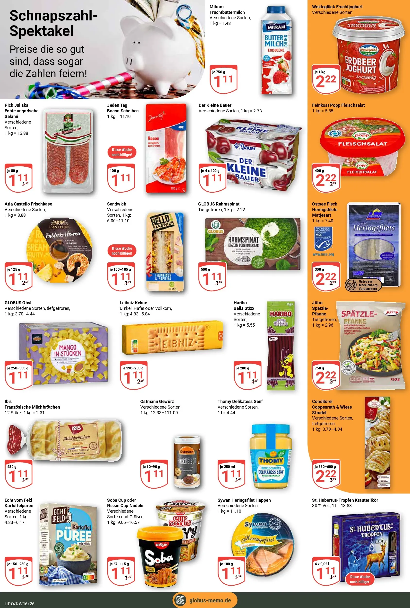 Globus Prospekt Rostock	 (ab 12.04.2026) » Angebote online | Seite: 17 | Produkte: Mango, Kekse, Frischkase, Hackfleisch