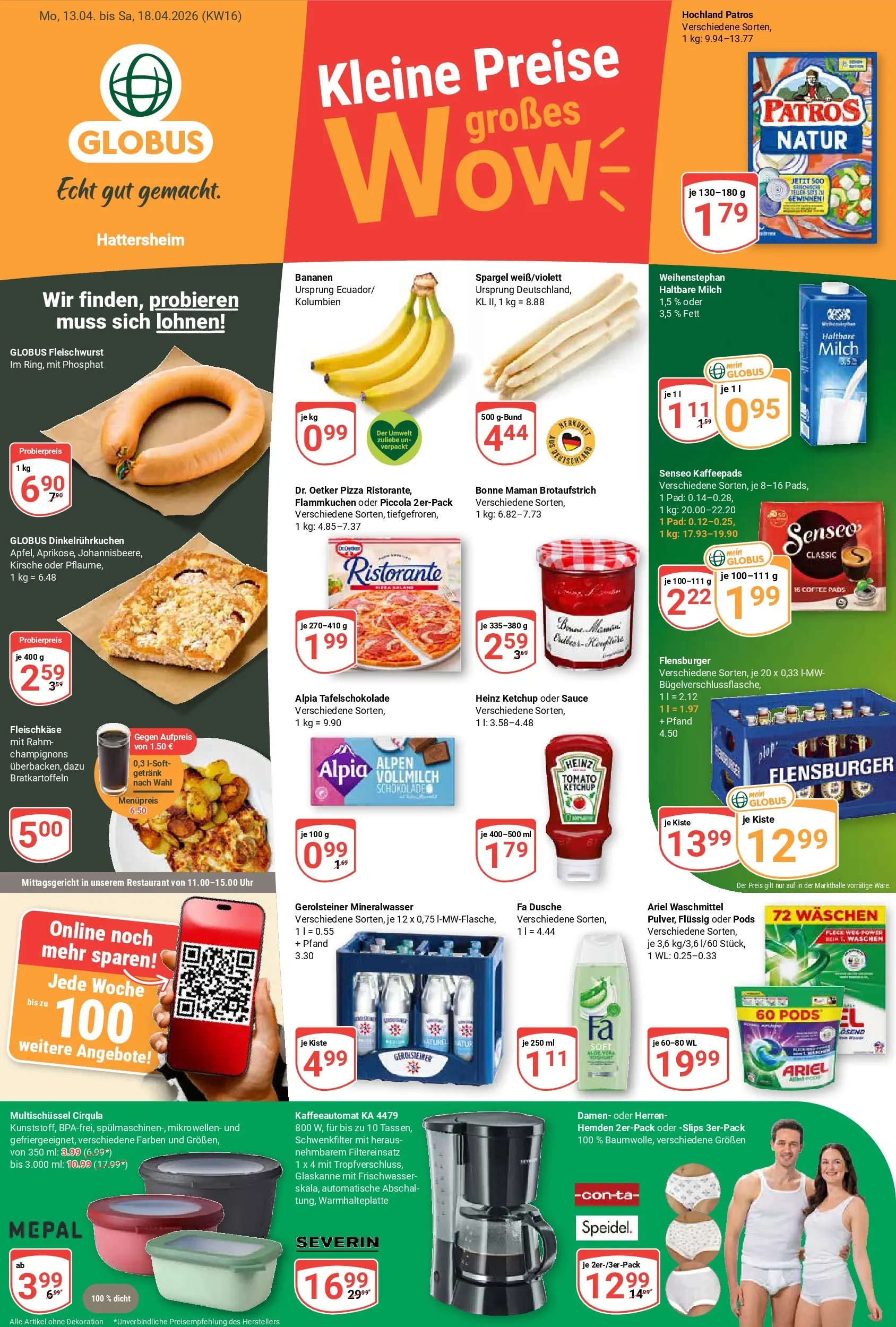 Globus Prospekt Hattersheim	 (ab 12.04.2026) » Angebote online | Seite: 1 | Produkte: Milch, Ariel, Mineralwasser, Ketchup