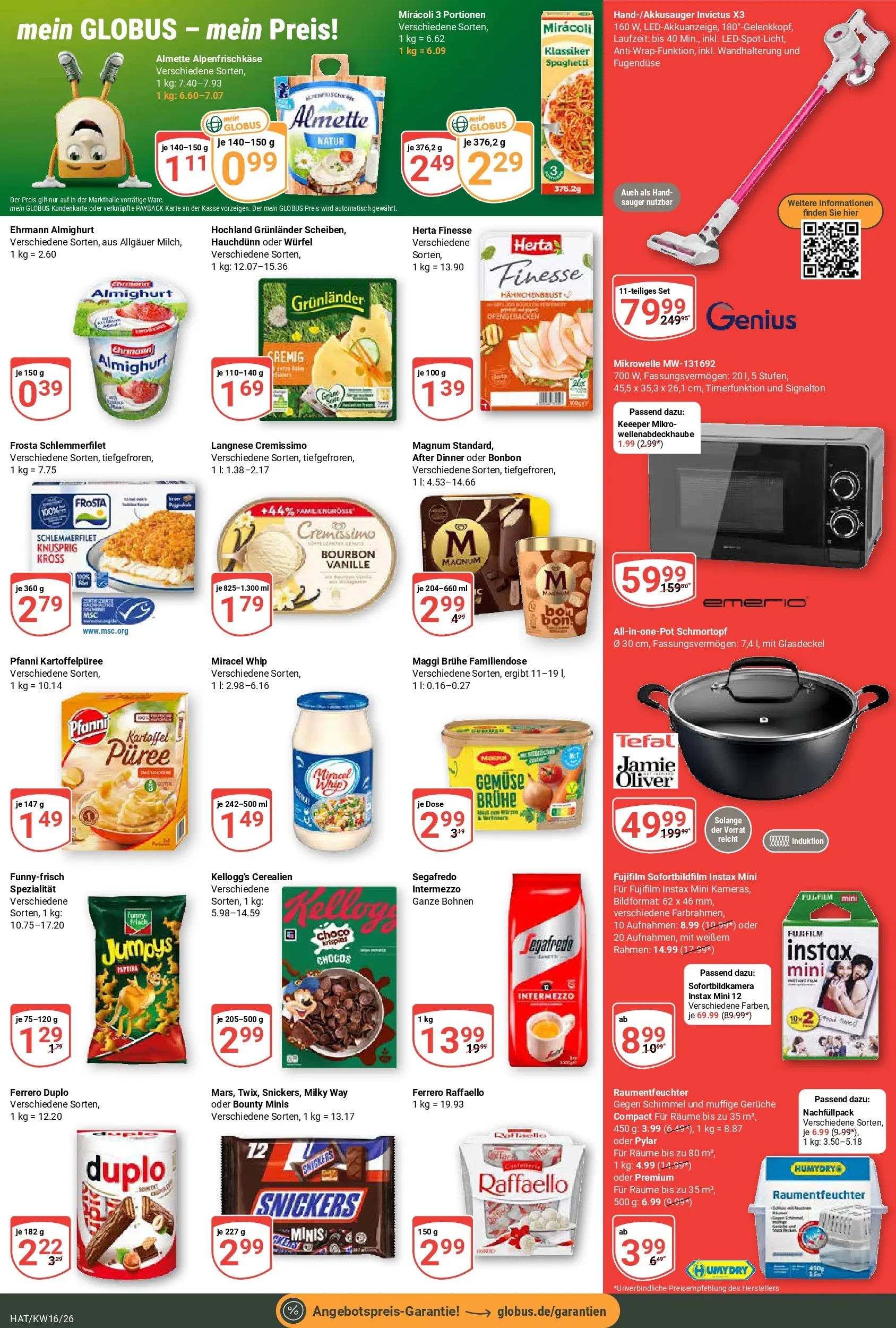 Globus Prospekt Hattersheim	 (ab 12.04.2026) » Angebote online | Seite: 3 | Produkte: Cremissimo, Kellogg's, Snickers, Grunlander