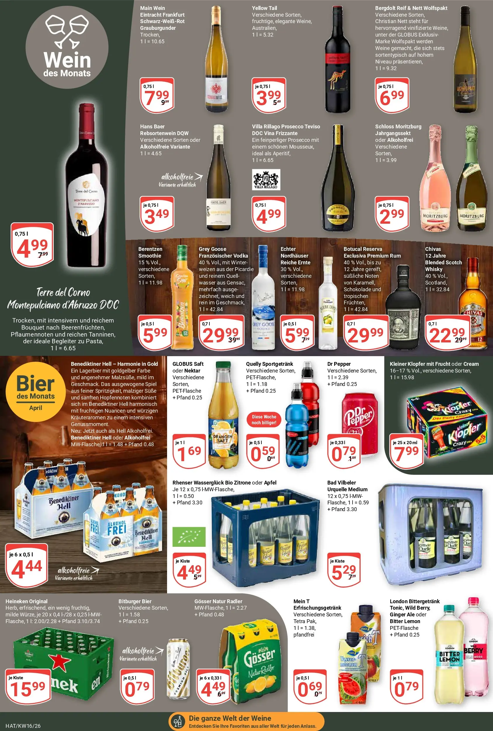 Globus Prospekt Hattersheim	 (ab 12.04.2026) » Angebote online | Seite: 18 | Produkte: Bitburger, Schokolade, Orangen, Berentzen